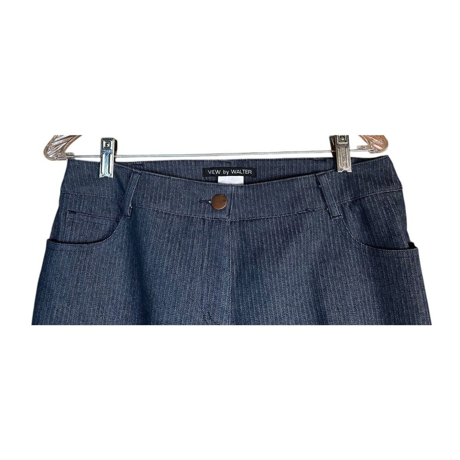 Other View Walter Blue Herringbone Denim Trouser Jeans Blazer 10 L Size 32" / US 10 / IT 46 - 3 Thumbnail