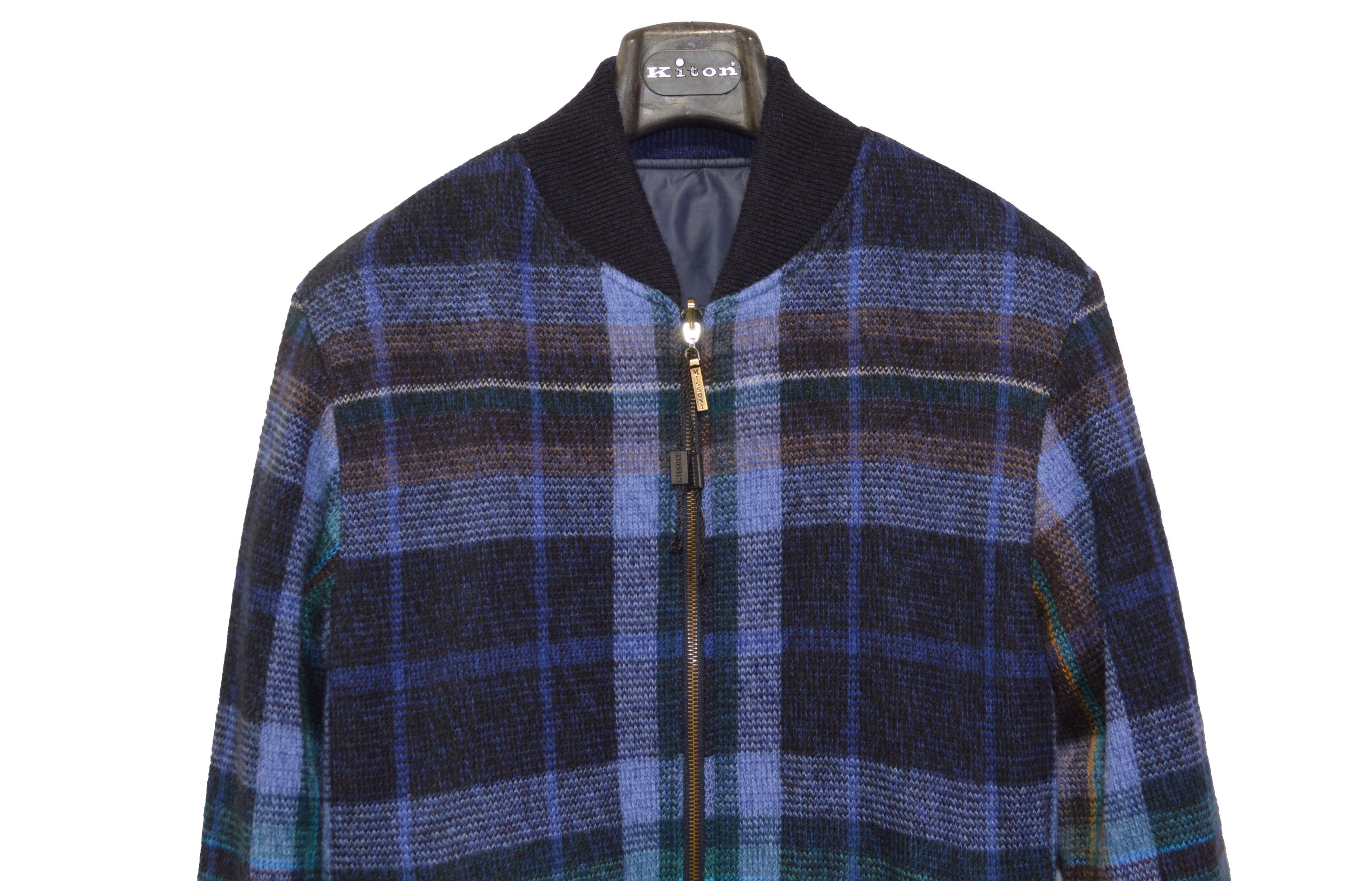 Missoni Men's Missoni Reversible Bomber Jacket XL Blue Italy Size US XL / EU 56 / 4 - 8 Thumbnail