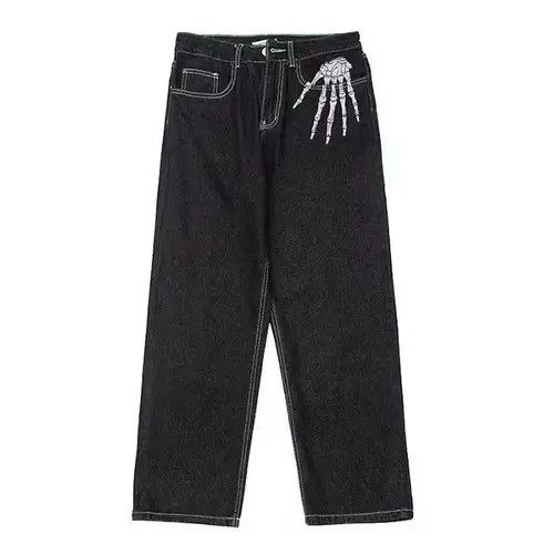 Japanese Brand × Jean Vintage Embroidery Bone Denim Jeans Men Size US 32 / EU 48 - 2 Thumbnail