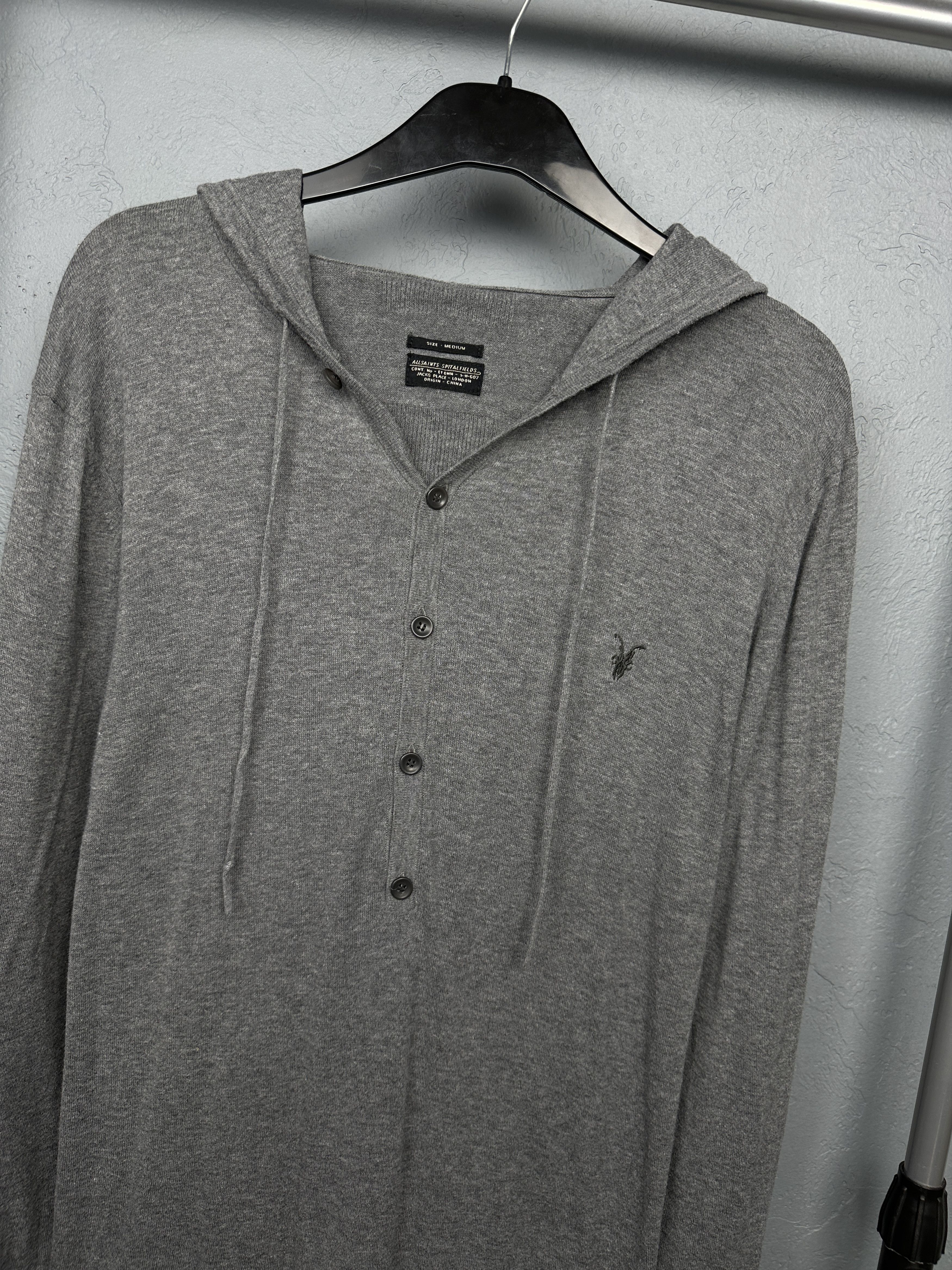 Allsaints Allsaints Mens Devise Knit Hoodie Size US M / EU 48-50 / 2 - 2 Thumbnail