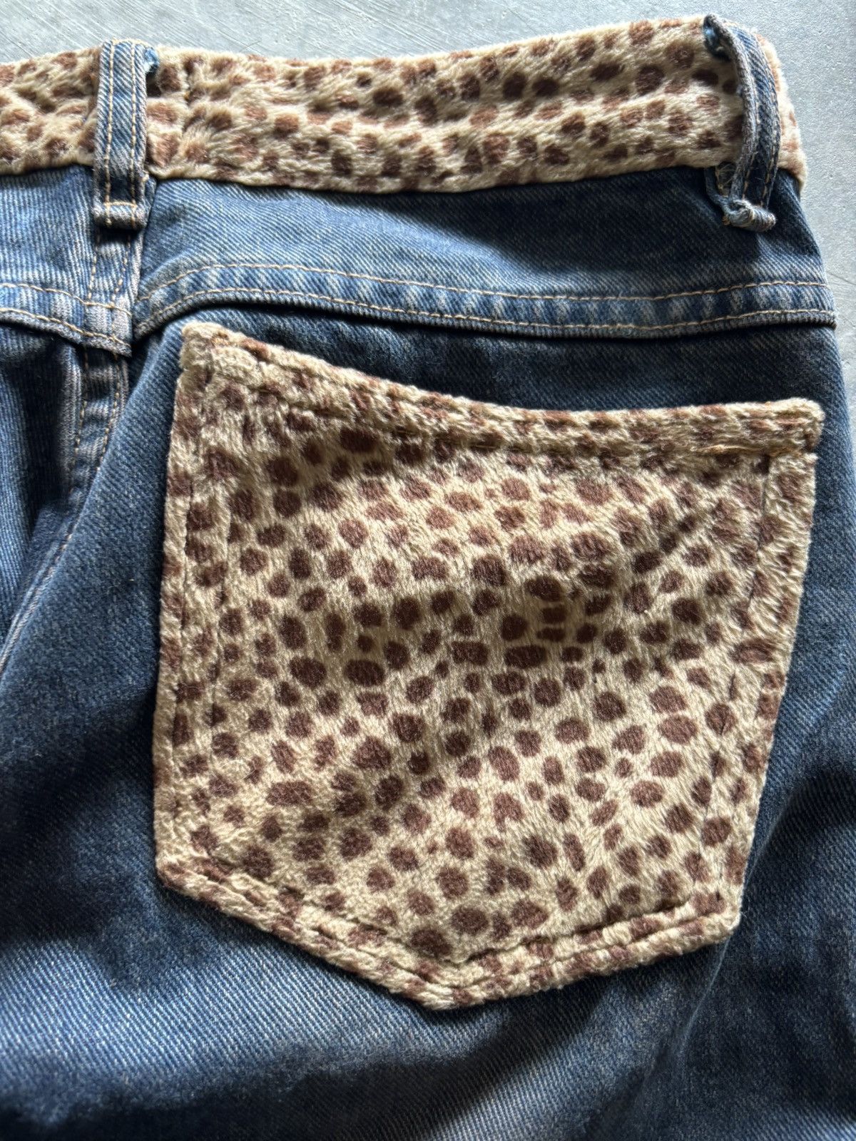 Hysteric Glamour vintage seal kay flared jeans cheetah leopard design rusty Size 26" / US 2 / IT 38 - 14 Thumbnail