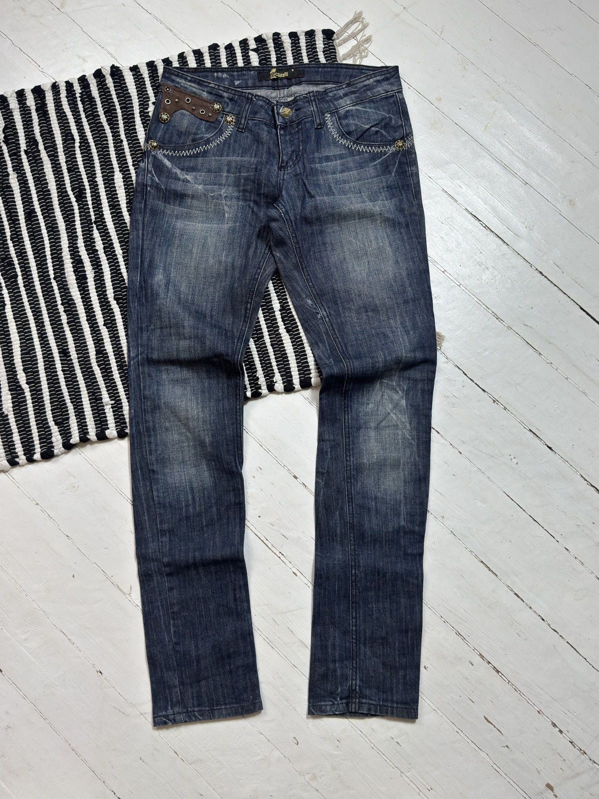 Just Cavalli VINTAGE JUST CAVALLI 2000s DENIM PANTS Size 29" - 6 Thumbnail