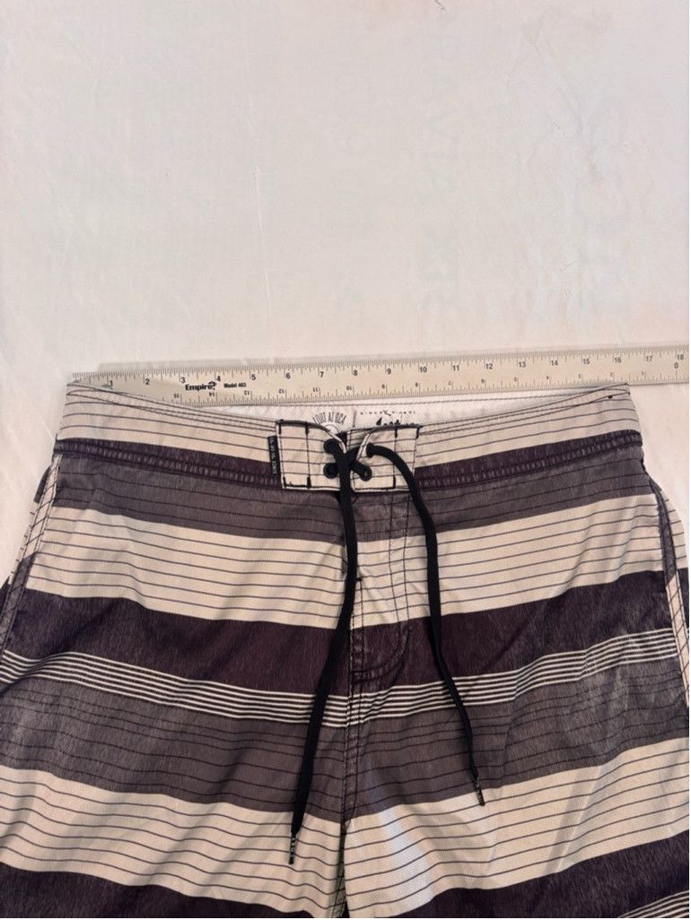 Lost Enterprises Men's Lost Swim Trunks Size 32 Gray Striped Size US 30 / EU 46 - 3 Thumbnail