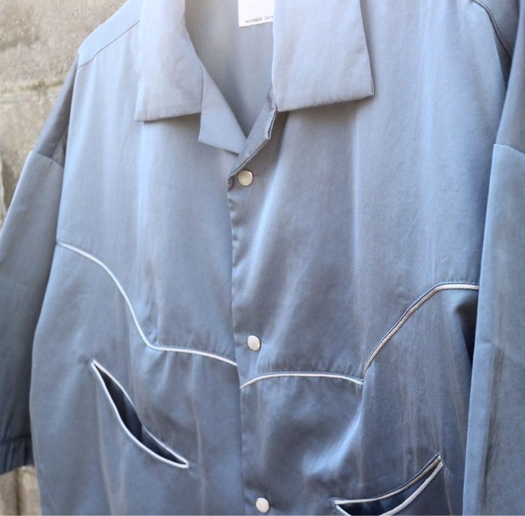Number (N)ine Satin Western Piping Shirt Size US L / EU 52-54 / 3 - 2 Thumbnail
