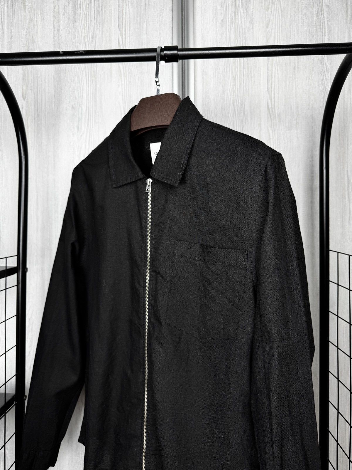 Our Legacy Our Legacy Zip Shirt Washed Black Cotton-Linen size 46 Size US S / EU 44-46 / 1 - 4 Thumbnail
