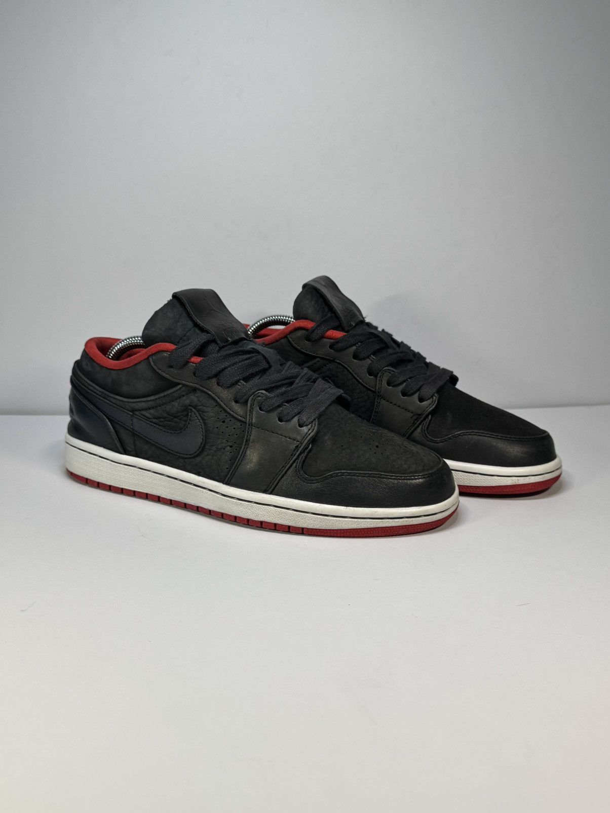 Jordan Brand 🔥RARE🔥 2013 Air Jordan 1 Nouveau Low Black Red Full Leather Size US 8 / EU 41 - 1 Thumbnail