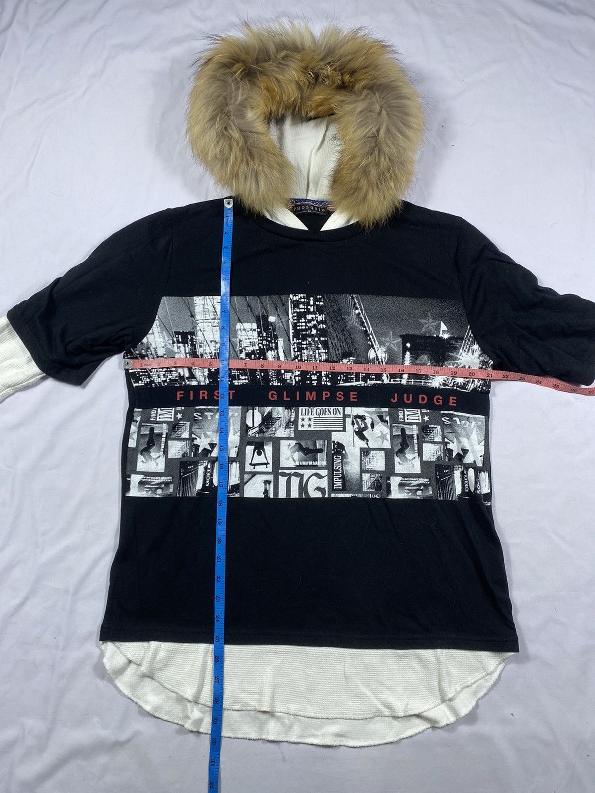 20471120 Japanese Phosquia double layer Fur Hoodie Size US L / EU 52-54 / 3 - 9 Thumbnail