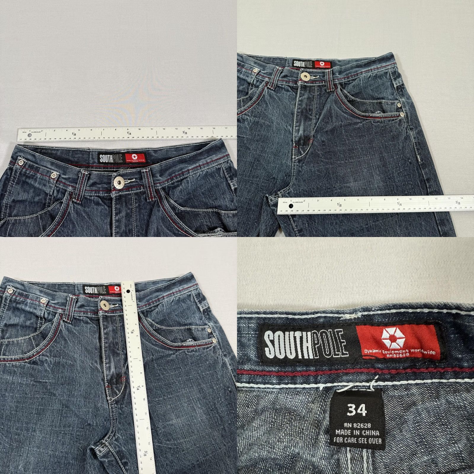 Southpole VINTAGE Southpole Jeans Mens 34x30 Blue Red Tab Baggy Loose Denim Pants Y2K Size US 34 / EU 50 - 9 Thumbnail