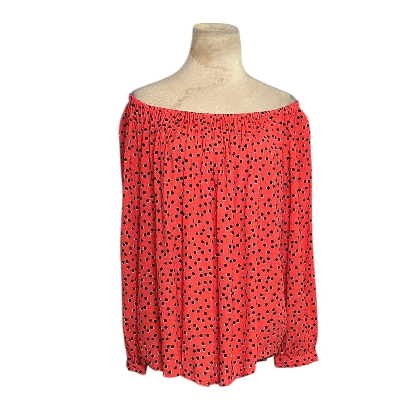 Gap Gap polka dots long sleeves off shoulder blouse size Large Size L / US 10 / IT 46 - 1 Thumbnail