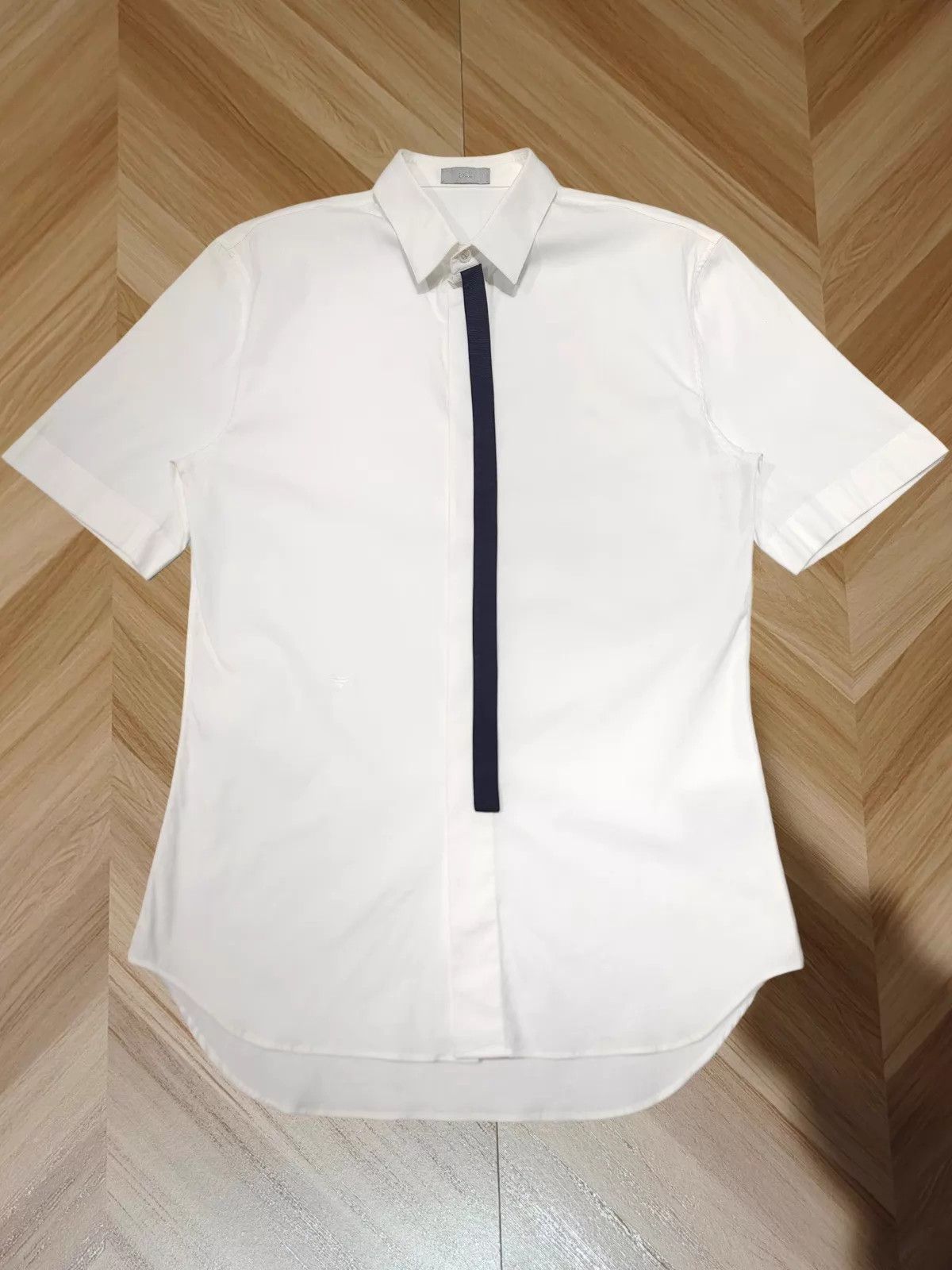 Dior Dior White Tie-Detail Polo Shirt S 38 Size US S / EU 44-46 / 1 - 1 Thumbnail