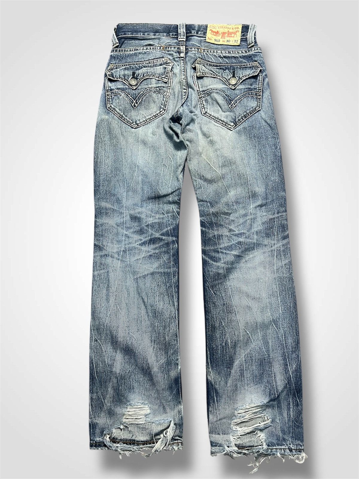 Levi's Levi’s 502 Custom Ripped Jeans (43) Size US 30 / EU 46 - 2 Thumbnail