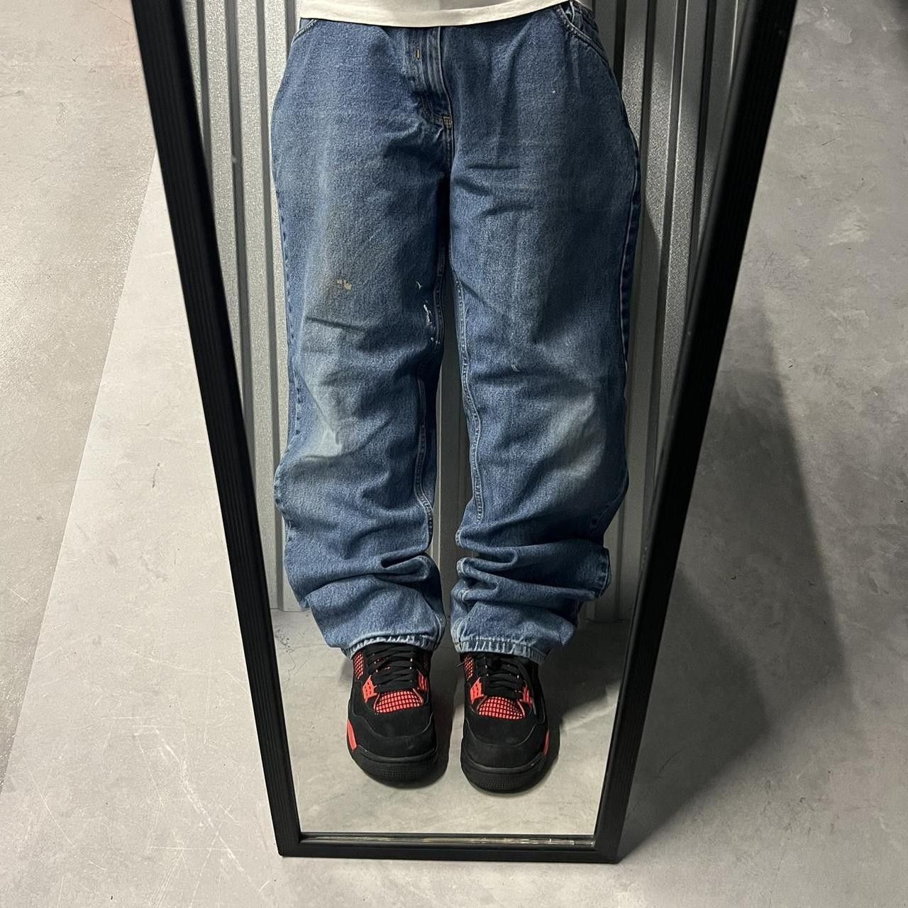 Vintage Vintage Y2K/2000s Baggy Dark wash WorkWear Essential Denim Jeans! Size US 38 / EU 54 - 1 Thumbnail