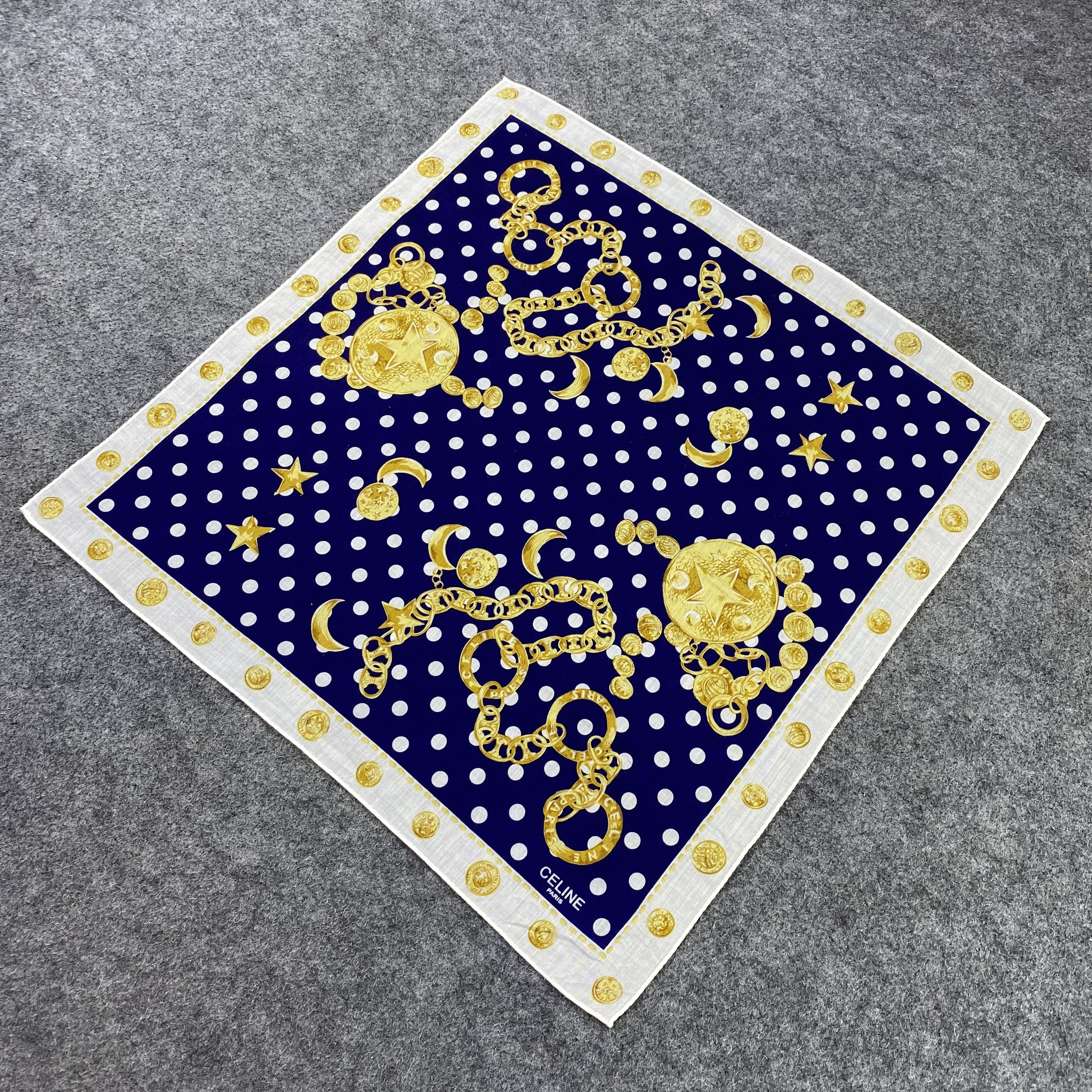 Celine × Vintage Celine Handkerchief / Bandana / Neckerchief /Headscarf-B1129 Size ONE SIZE - 4 Thumbnail