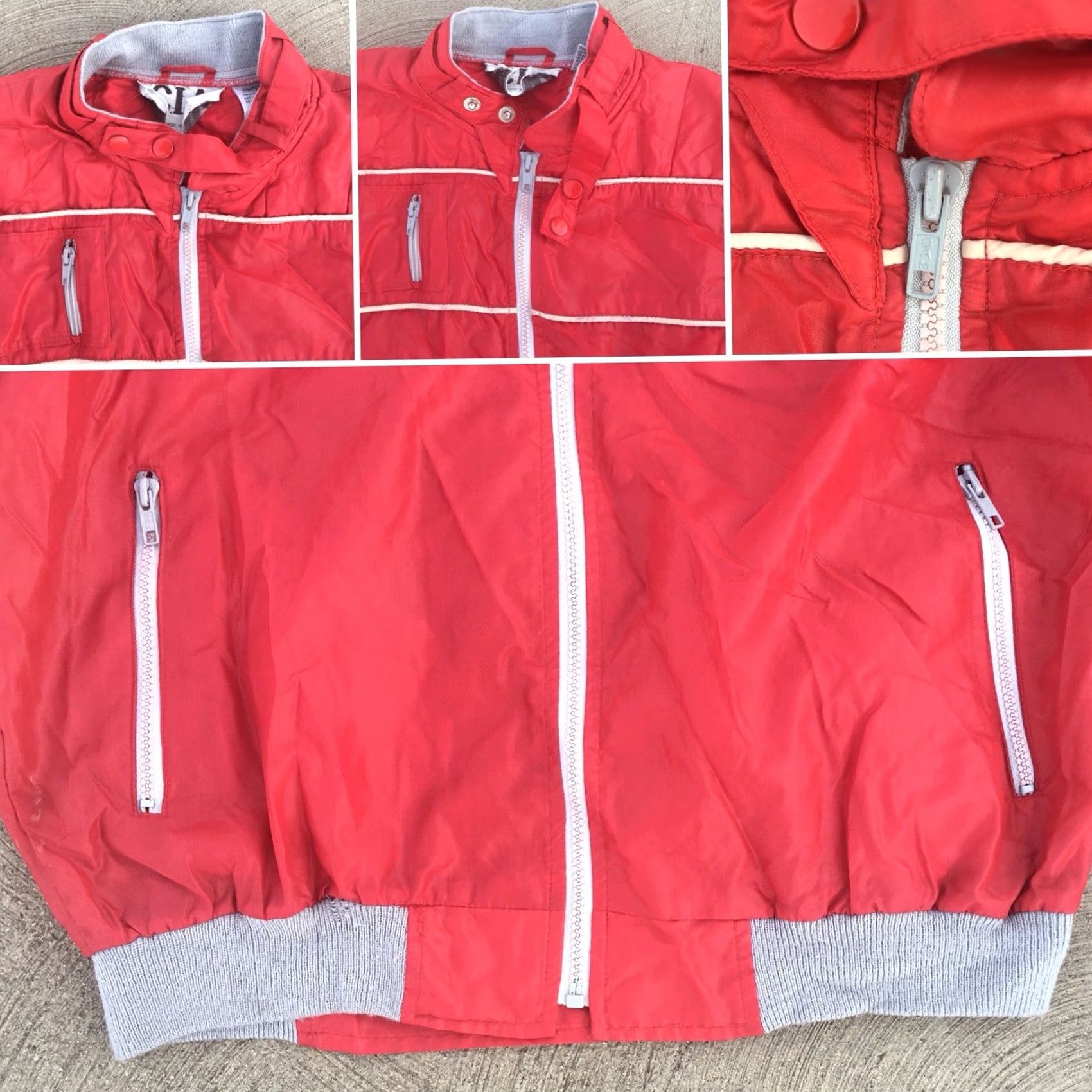 Vintage VINTAGE C.I.A. Jacket Windbreaker Red Nylon Racing 80s L XL RN 70930 Size US L / EU 52-54 / 3 - 5 Thumbnail