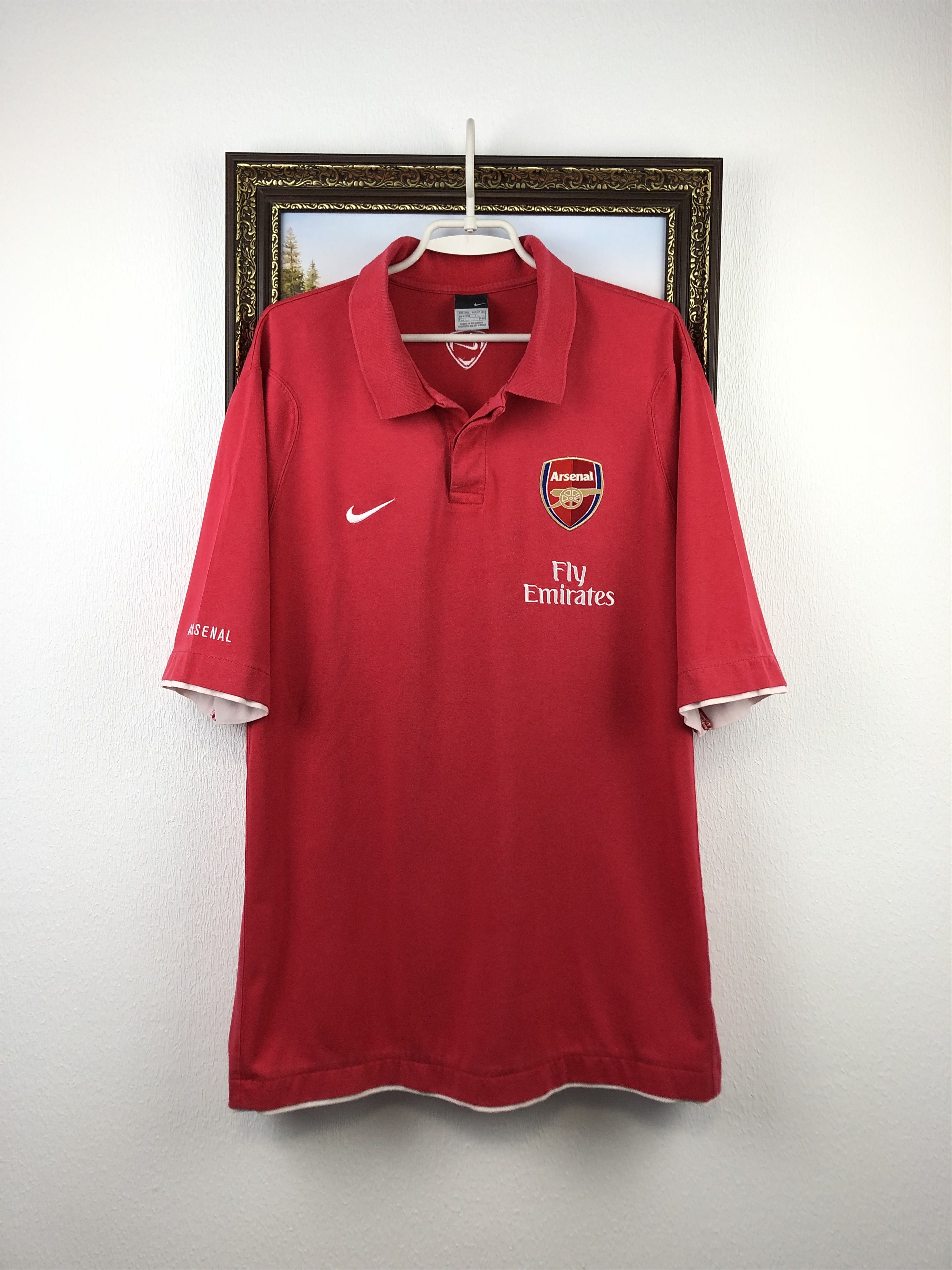 Nike Vintage Arsenal Football Shirt Polo Soccer Jersey Rare Size US XXL / EU 58 / 5 - 1 Thumbnail