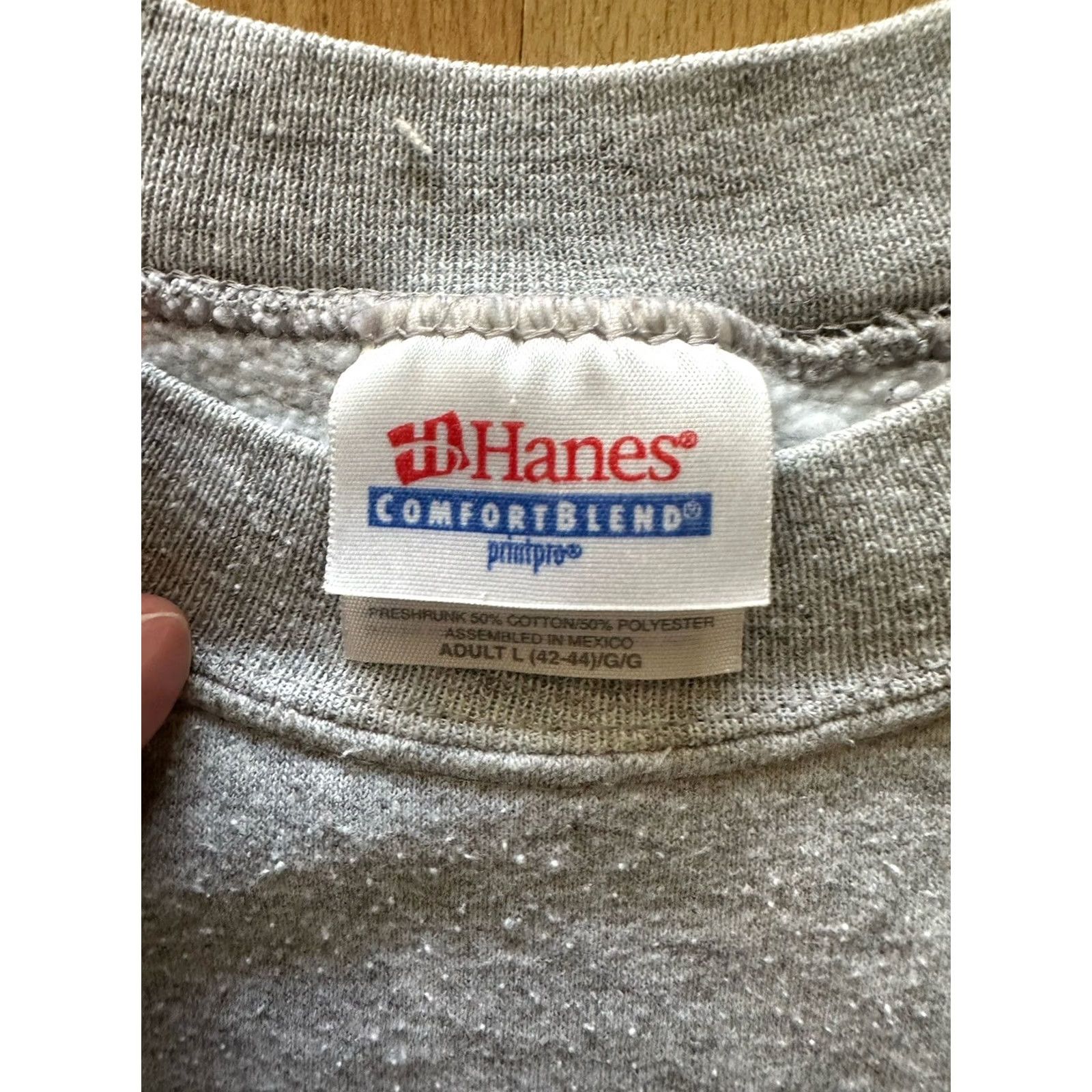 Hanes VINTAGE Hanes Sweatshirt Crewneck Mens Large 90s Panda San Diego Zoo Gray Knit Pullover Logo Graphics Size US L / EU 52-54 / 3 - 3 Thumbnail