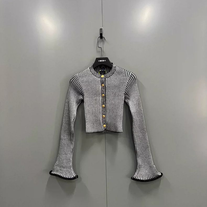 Louis Vuitton LOUIS VUITTON Grey logo cardigan shirt 2504-Nextarrow Size S / US 4 / IT 40 - 1 Thumbnail