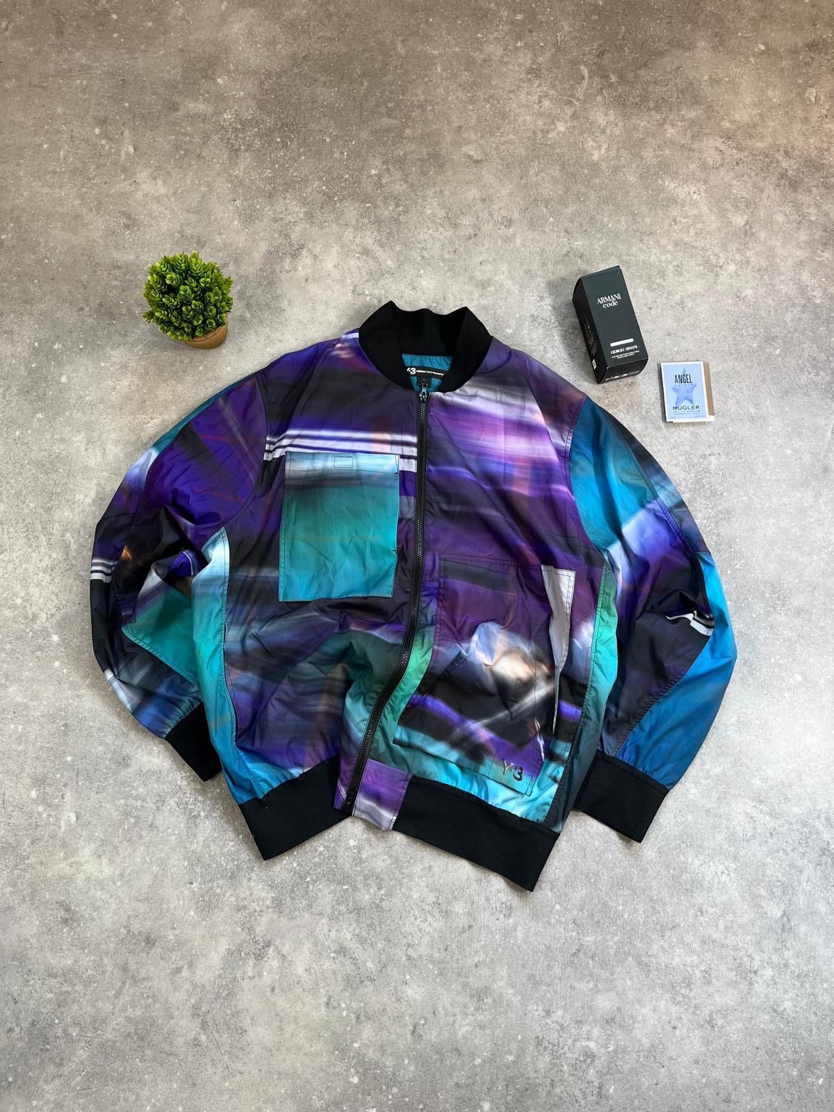 Japanese Brand RARE Yohji Yamamoto x Adidas JHope Galaxy Bomber Over Print Size US XL / EU 56 / 4 - 1 Thumbnail
