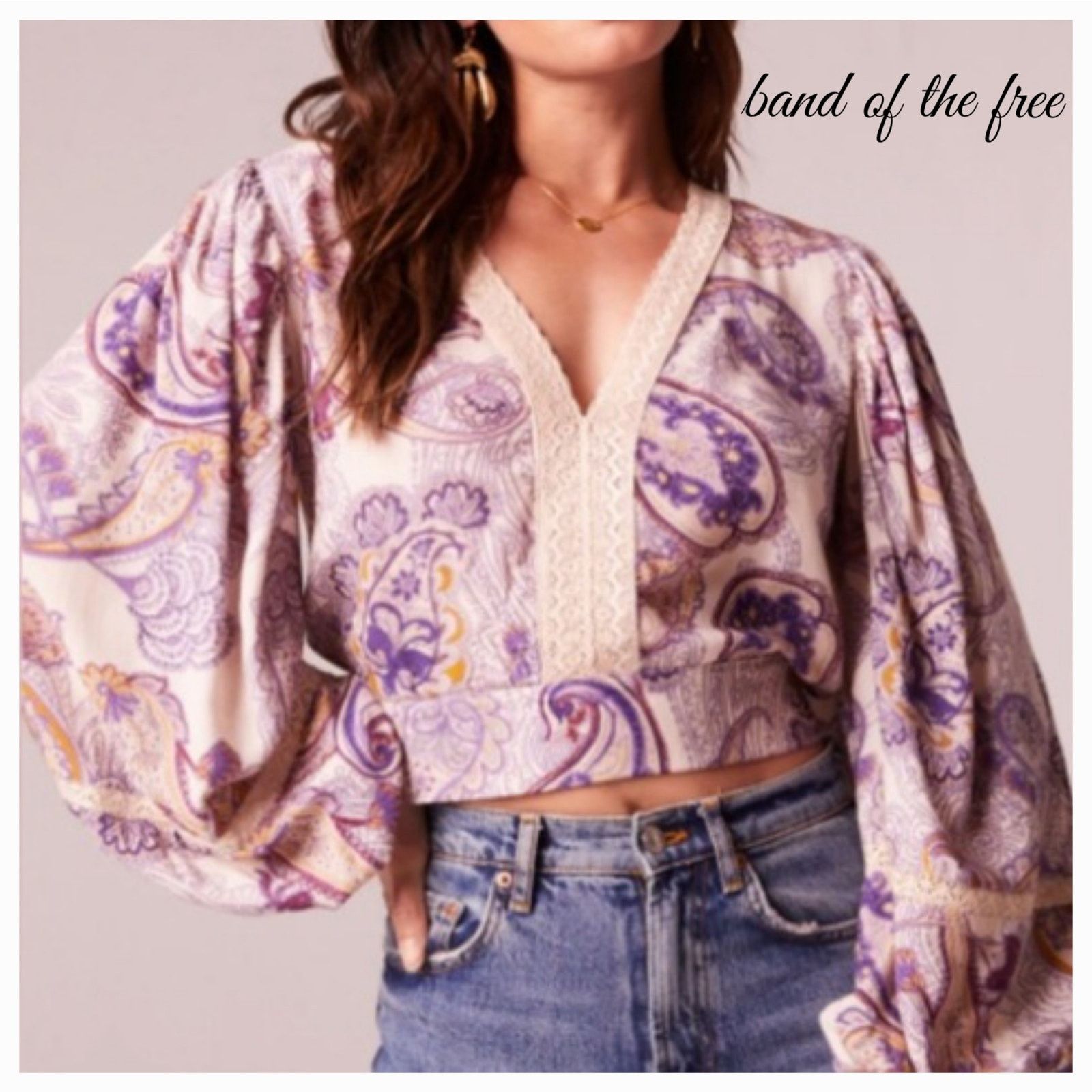 Other NWT B.O.G. Band of the Free Mirabelle Crop Top Sz. S [4-6] Size S / US 4 / IT 40 - 1 Thumbnail