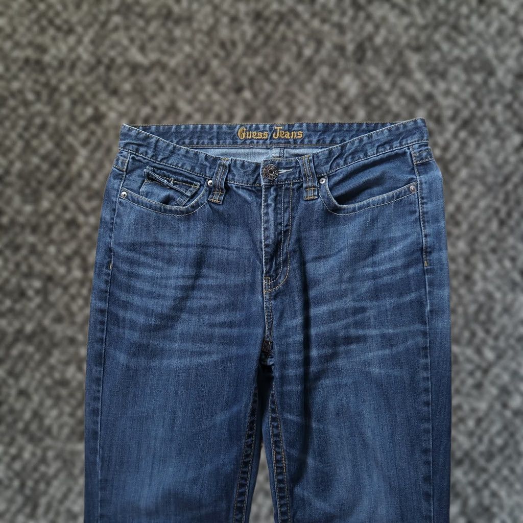 Guess GUESS Jeans Straight Leg 36x32 Men Blue Denim 5-Pocket Relaxed Regular Waist Vintage: No Denim Pants Flap pockets Jeans N/A Size US 36 / EU 52 - 1 Thumbnail