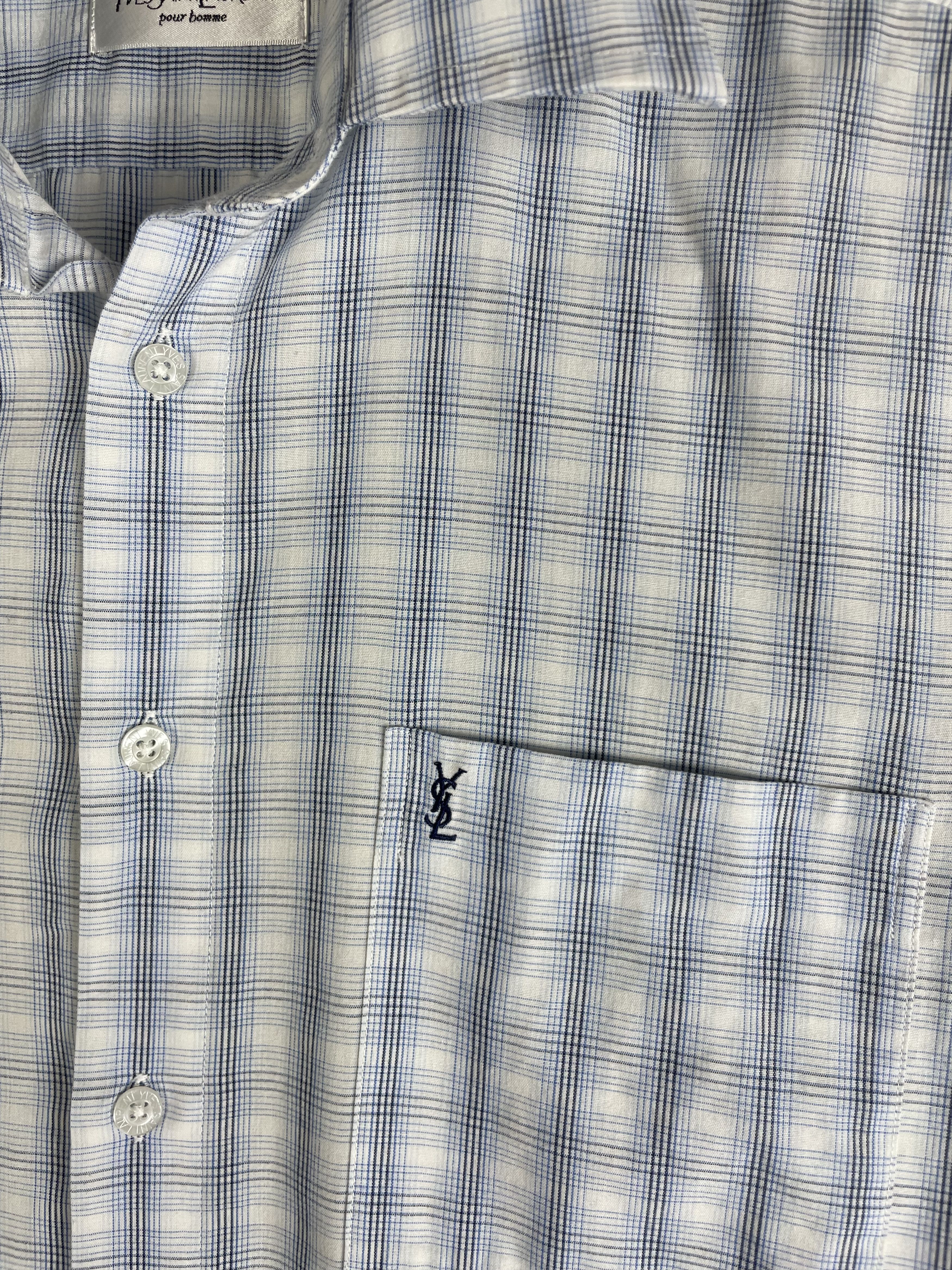 Vintage Vintage Yves Saint Laurent Ysl Pour Homme Shirt Size US M / EU 48-50 / 2 - 4 Thumbnail