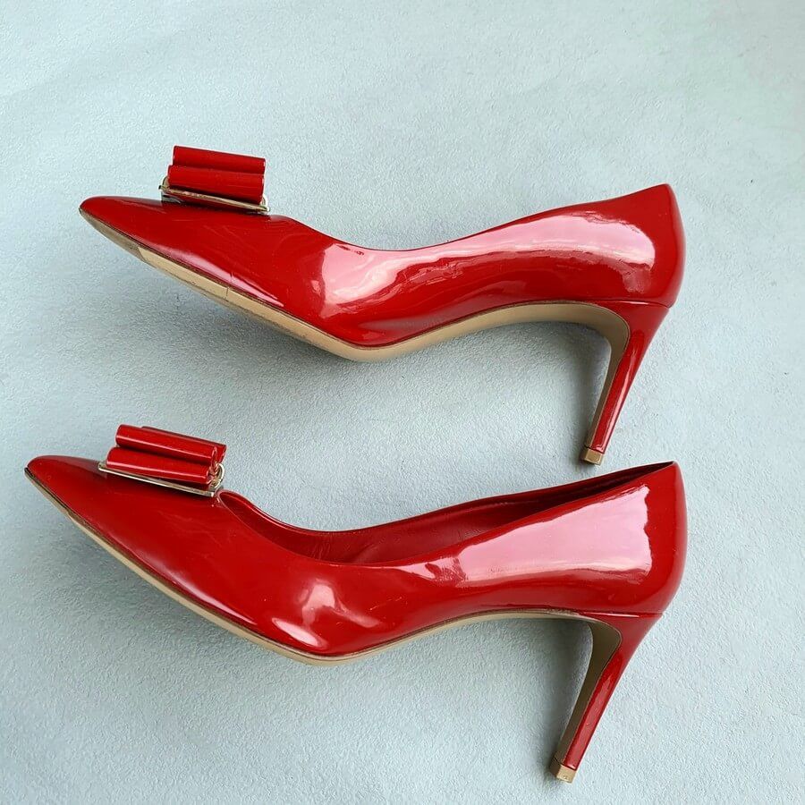 Salvatore Ferragamo o1s1rm0724 Zeri New Pumps in Red Size US 8.5 / IT 38.5 - 6 Thumbnail