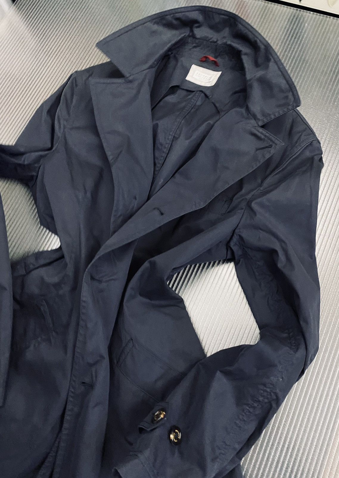 Brunello Cucinelli Brunello Cucinelli 🇮🇹 Blue Techno belted Macintosh Coat L NEW Size US L / EU 52-54 / 3 - 4 Thumbnail
