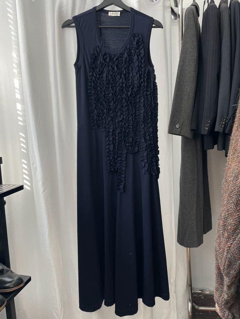 Comme des Garcons Comme des Garçons Mid-Century Vintage Navy Ruffle Sleevele Size ONE SIZE - 1 Thumbnail