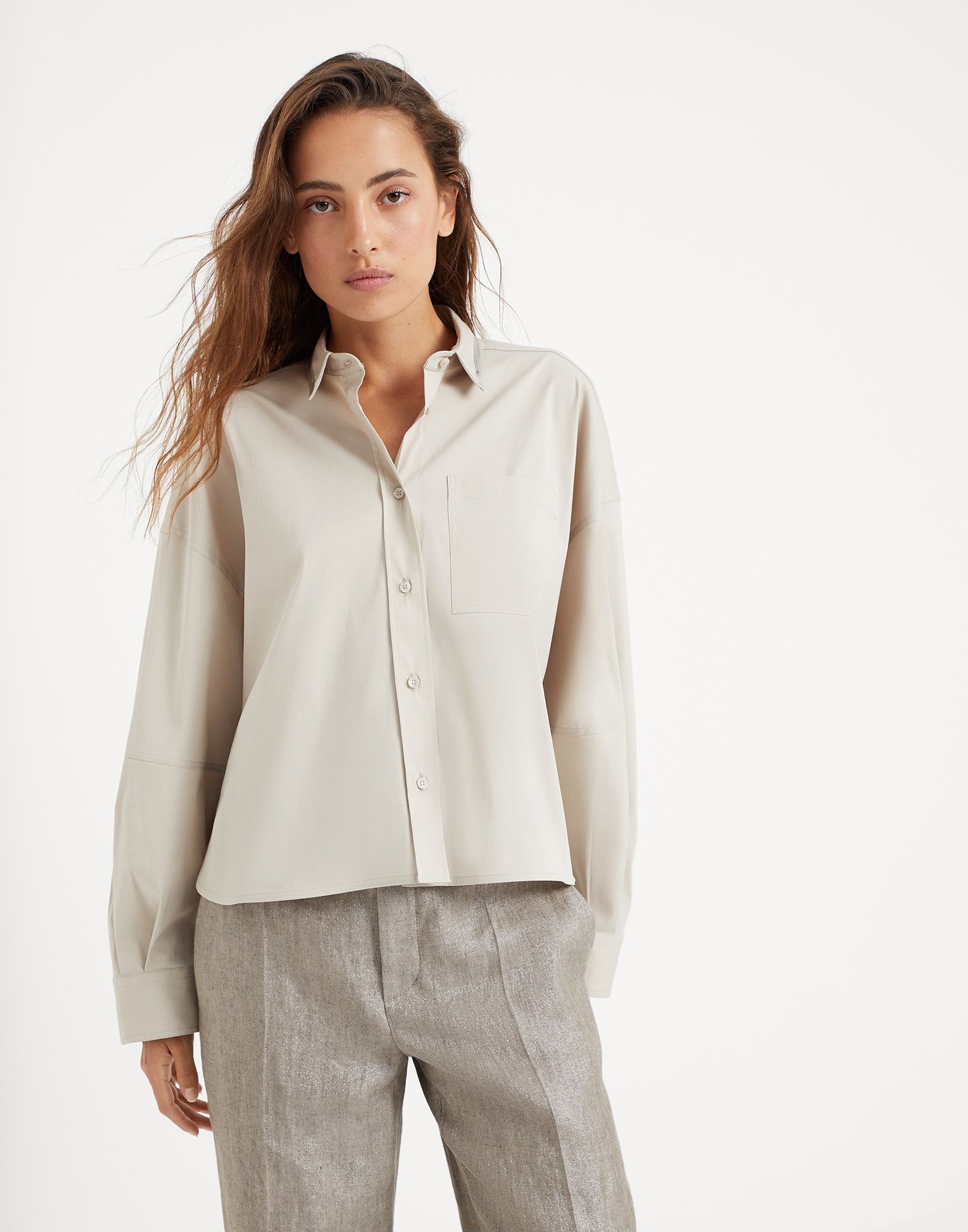 o1w1db10825 Blouse in Medium Brown