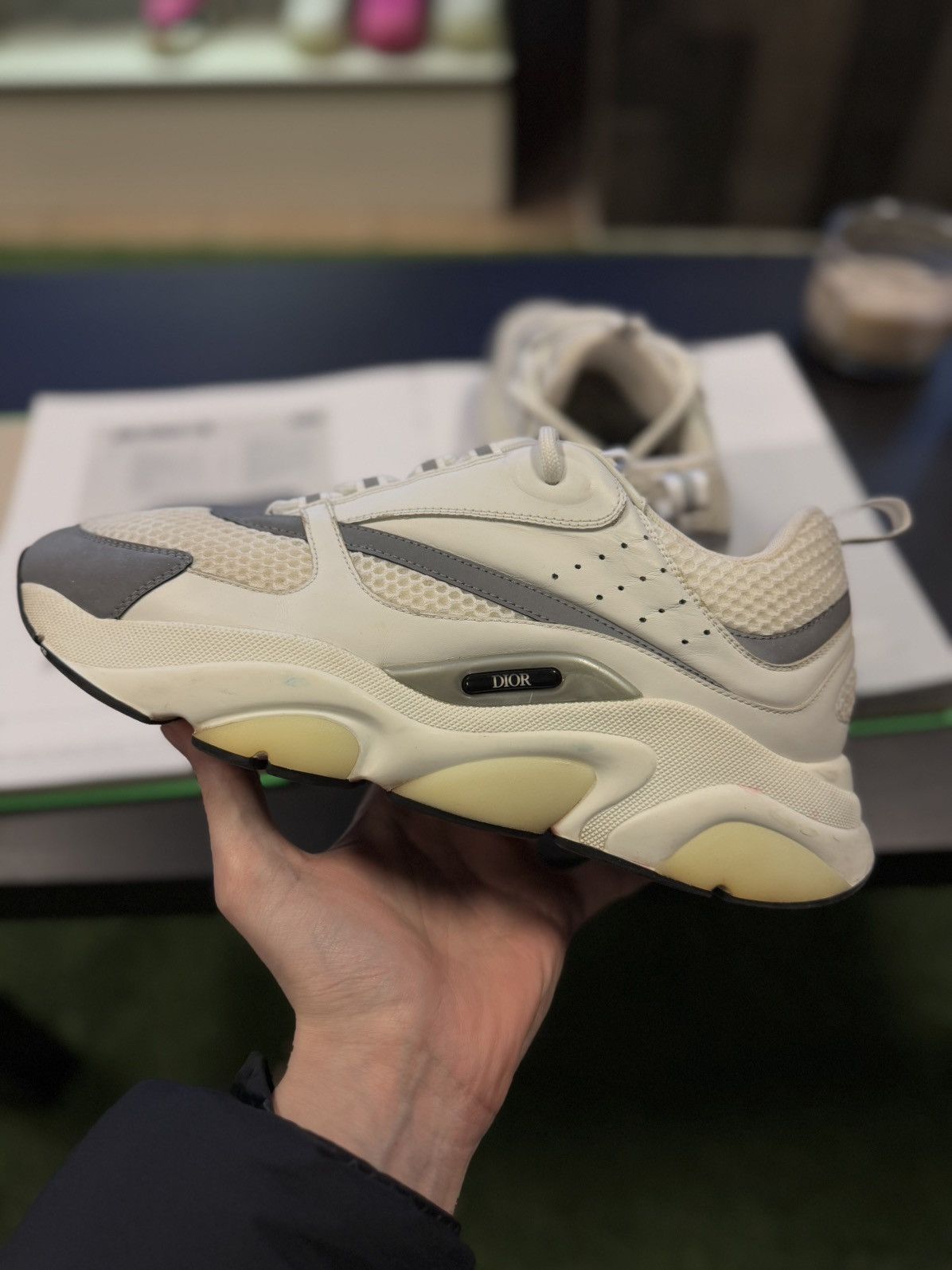 Dior Dior B22 White Low Top Sneakers 43EU/10US Worn Size US 10 / EU 43 - 7 Thumbnail