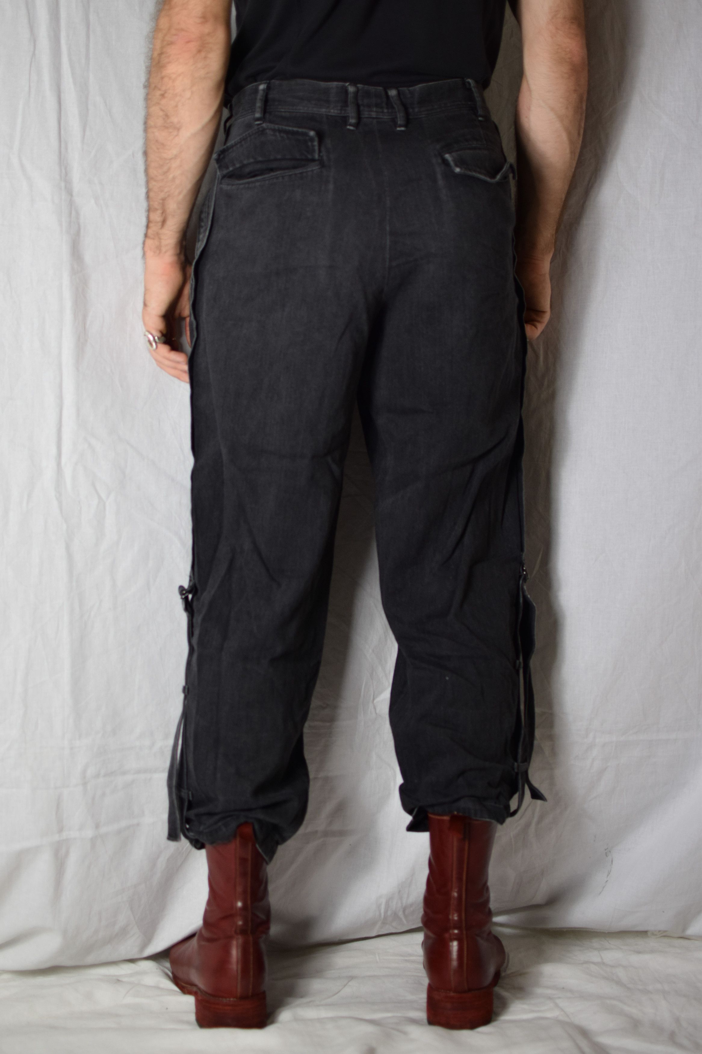 Yohji Yamamoto YYPH AW16 Denim Bondage Pants - HR-P29-007 Size US 32 / EU 48 - 7 Thumbnail