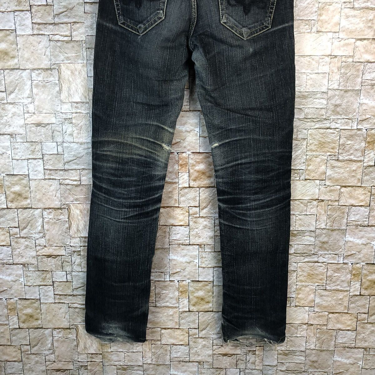 Japanese Brand Rush Nour Black Denim Pants #A1016 Size 28" / US 6 / IT 42 - 15 Thumbnail