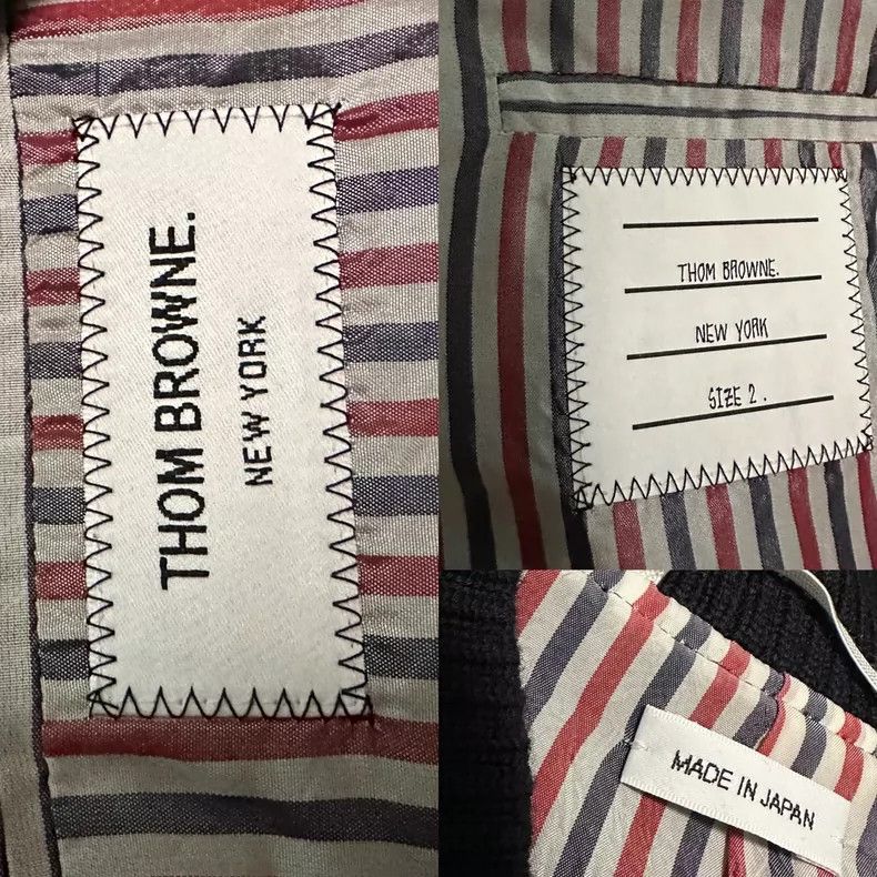 Thom Browne Thom Browne Dark blue baseball uniform with four stripes Size US L / EU 52-54 / 3 - 7 Thumbnail