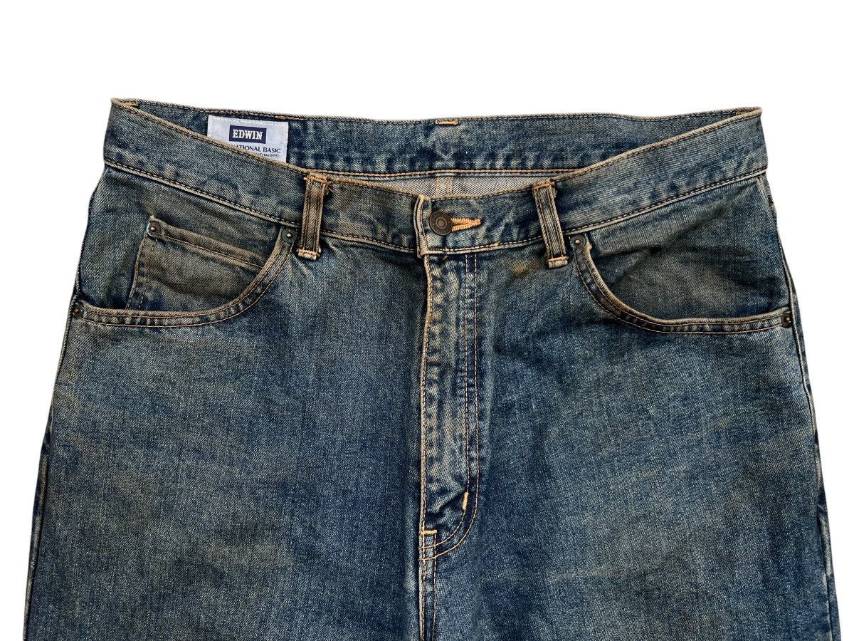 Edwin Vintage Edwin Distressed Mudwash Wide Denim Jeans 36x30 Size US 36 / EU 52 - 6 Thumbnail