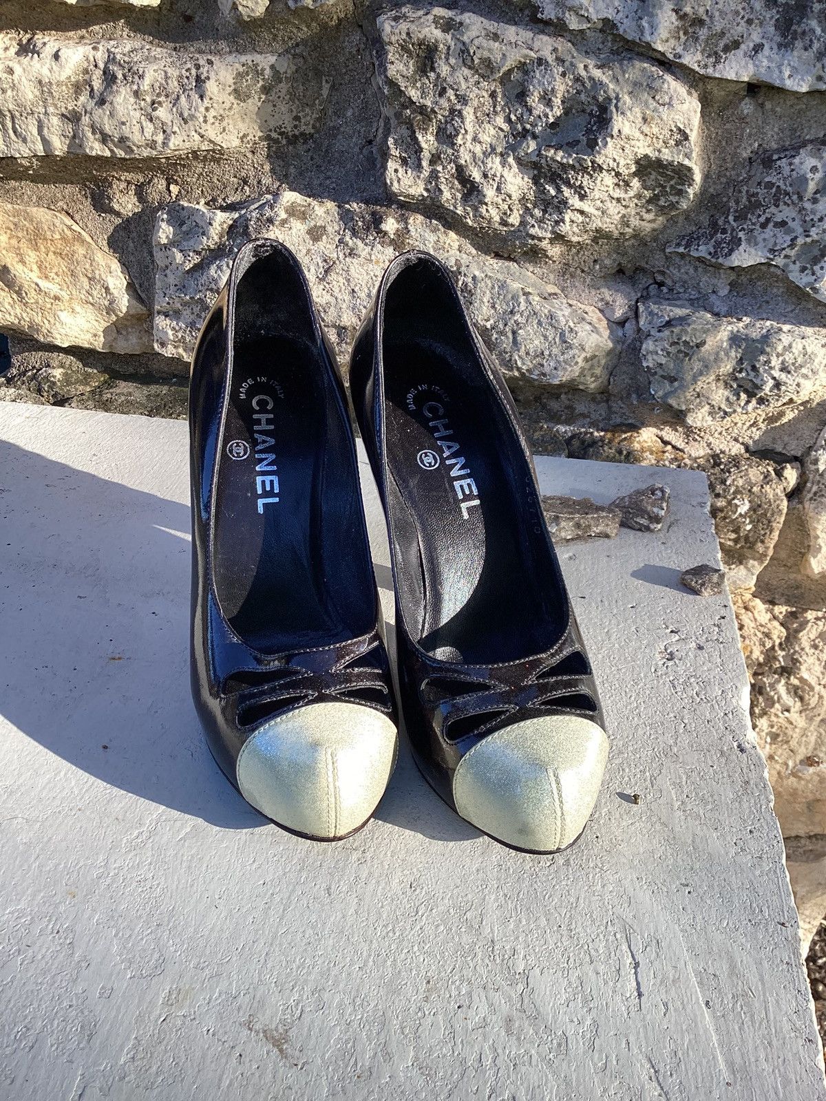 Chanel Chanel sparkly chunky heels Size US 7 / IT 37 - 1 Thumbnail