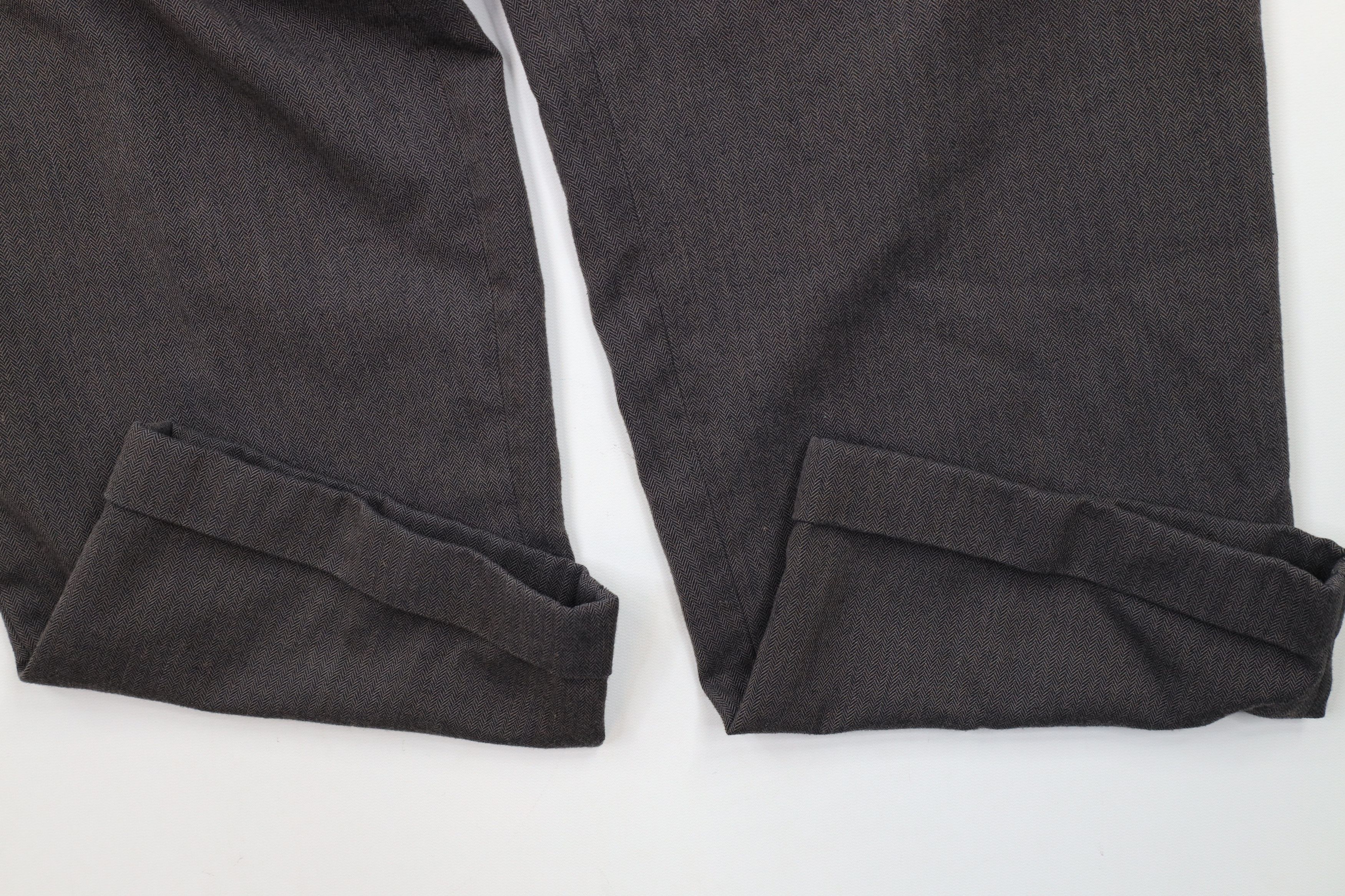 Vintage Vintage 90s Streetwear Wide Leg Herringbone Chino Pants Size US 34 / EU 50 - 5 Thumbnail