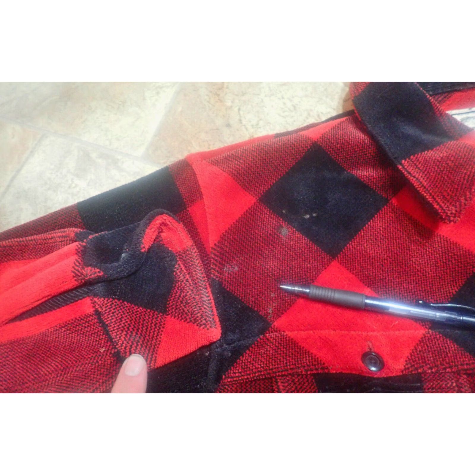 Ralph Lauren VINTAGE Ralph Lauren 1967 Buffalo Plaid Work Jacket Chore Men's Small Red Black USA Size US S / EU 44-46 / 1 - 6 Thumbnail