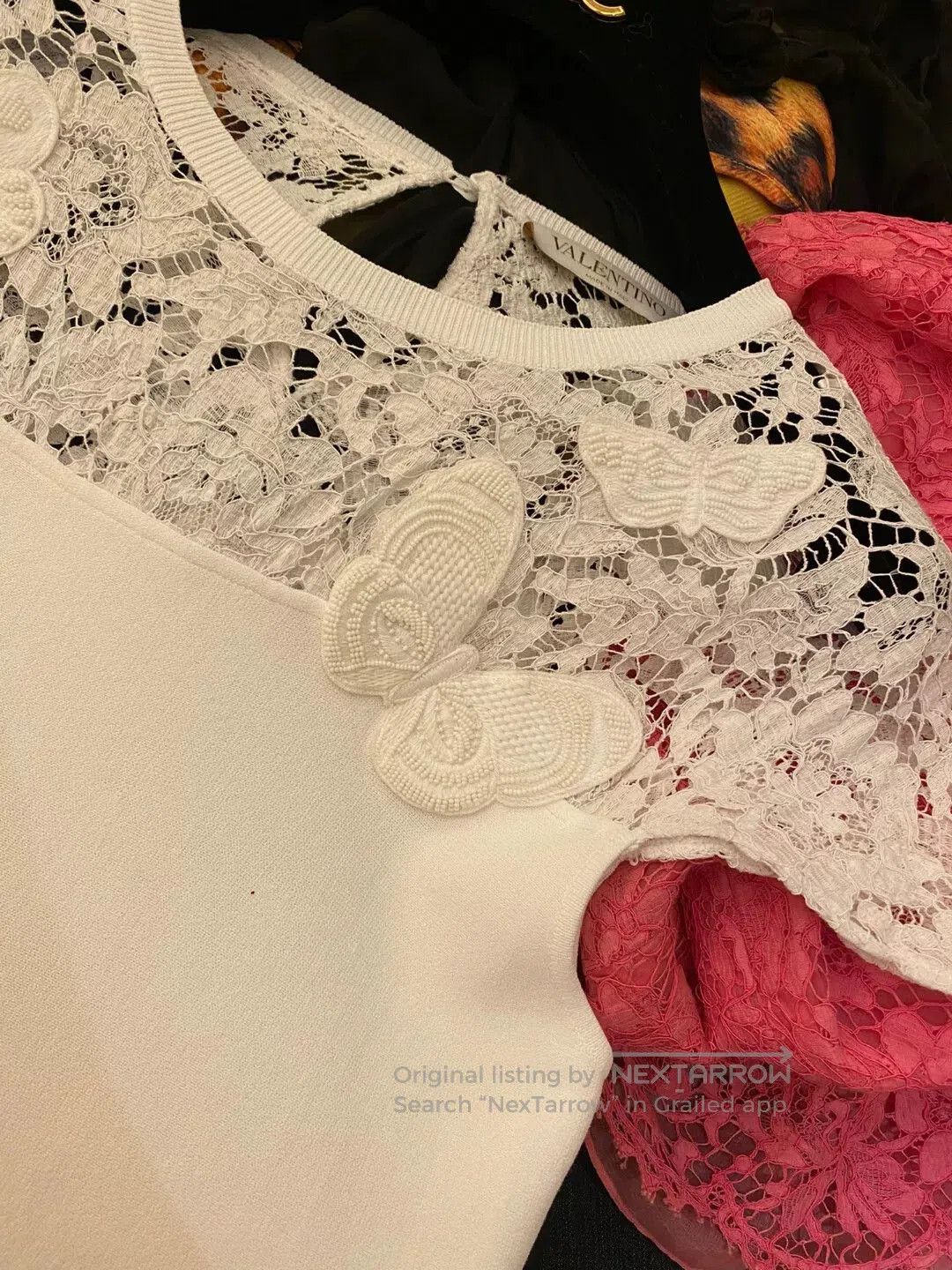 Valentino Valentino Butterfly Embroidery Dress S. Size US 36 / EU 52 - 3 Thumbnail