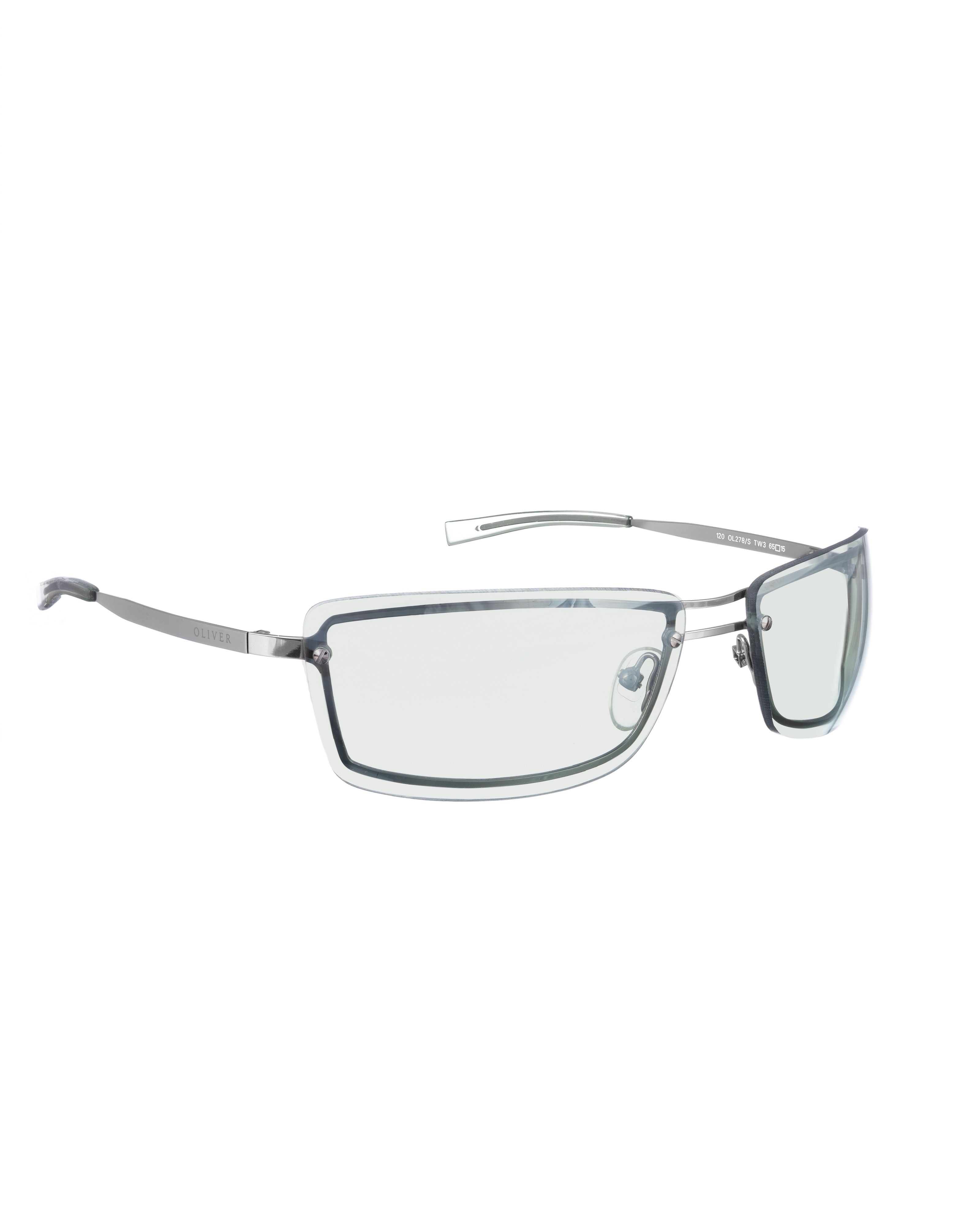 Valentino Oliver by Valentino 90's Clear Rectangular Sunglasses Size ONE SIZE - 1 Thumbnail