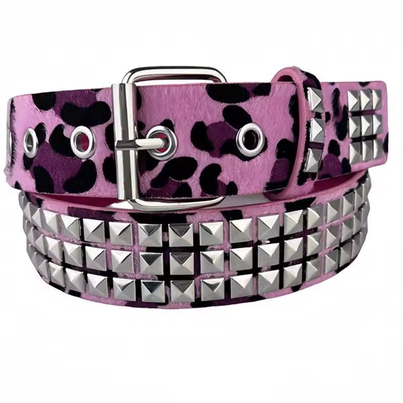 Japanese Brand 110 cm Camouflage Leopard Print Pu Leather Belt Size ONE SIZE - 1 Thumbnail