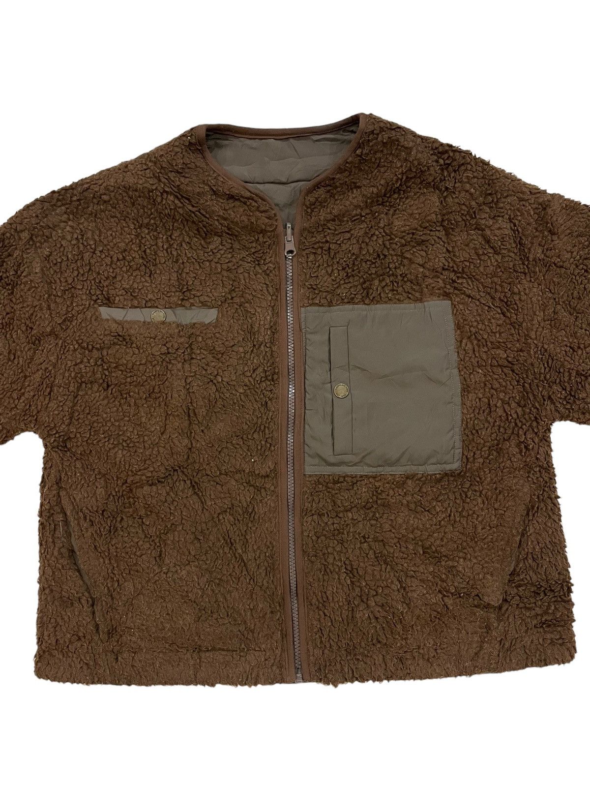 Ciaopanic Vintage Ciaopanic Reversible Fleece Cropped Jacket Size US S / EU 44-46 / 1 - 1 Thumbnail