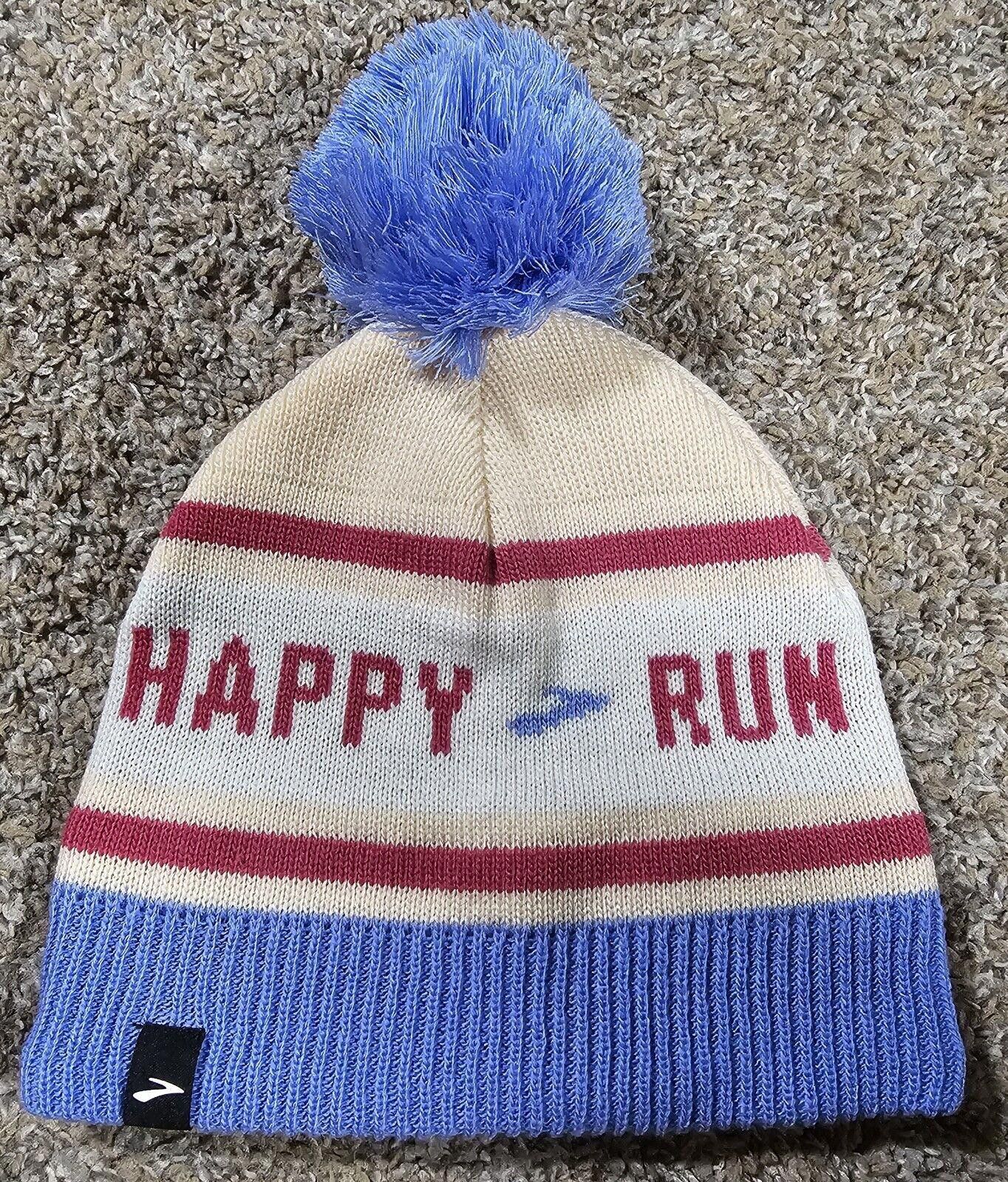 Designer Brooks #280476 Run Happy Unisex Hat Pom Pom Beanie OSFA Size ONE SIZE - 1 Thumbnail