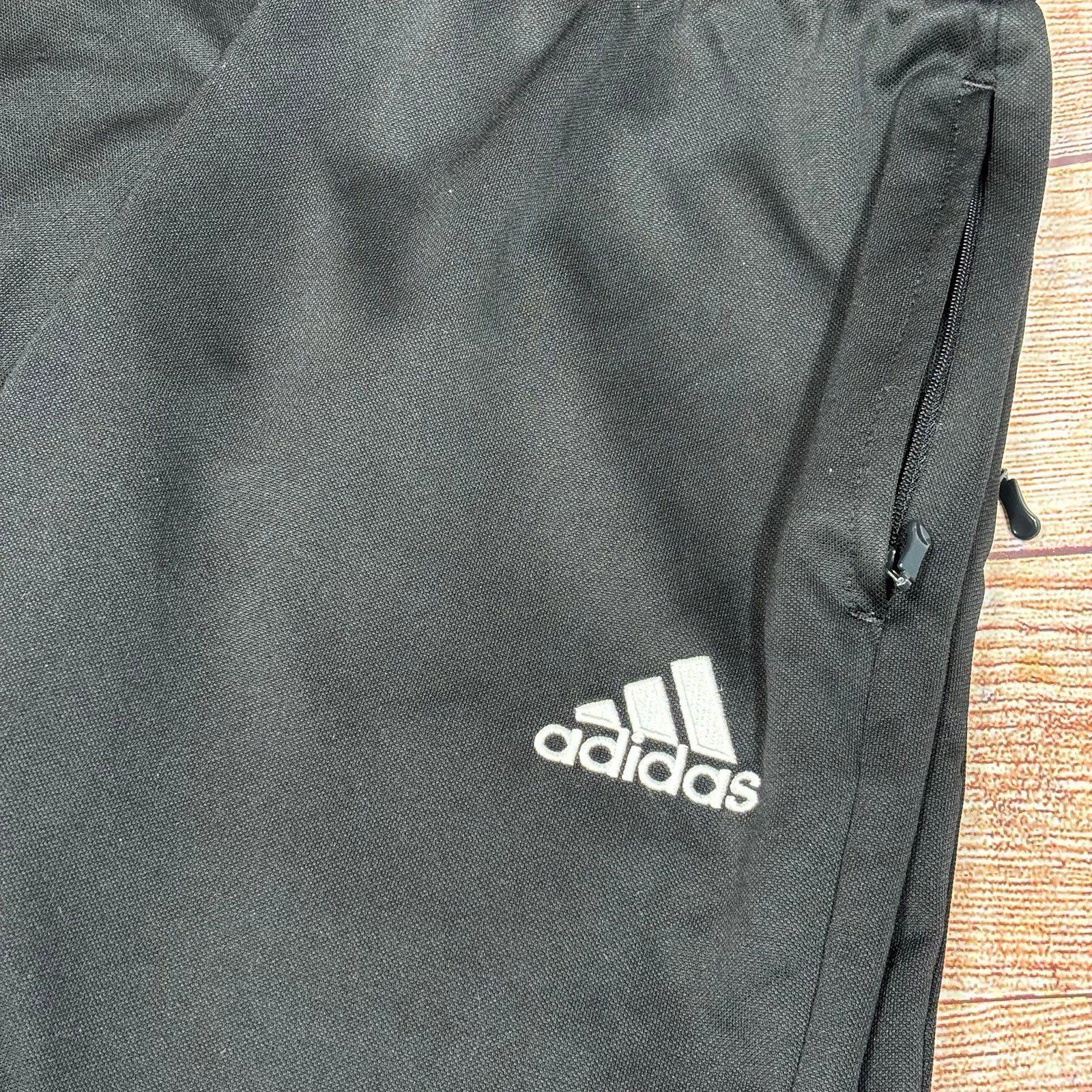 Adidas Adidas Black Track Pants with Zippered Pockets Size Medium Size 32" / US 10 / IT 46 - 2 Thumbnail