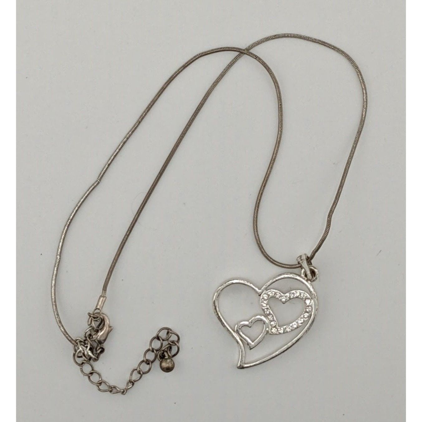 Other Valentine's Love Heart In Heart Silver Tone Pendant Necklace Size ONE SIZE - 4 Thumbnail
