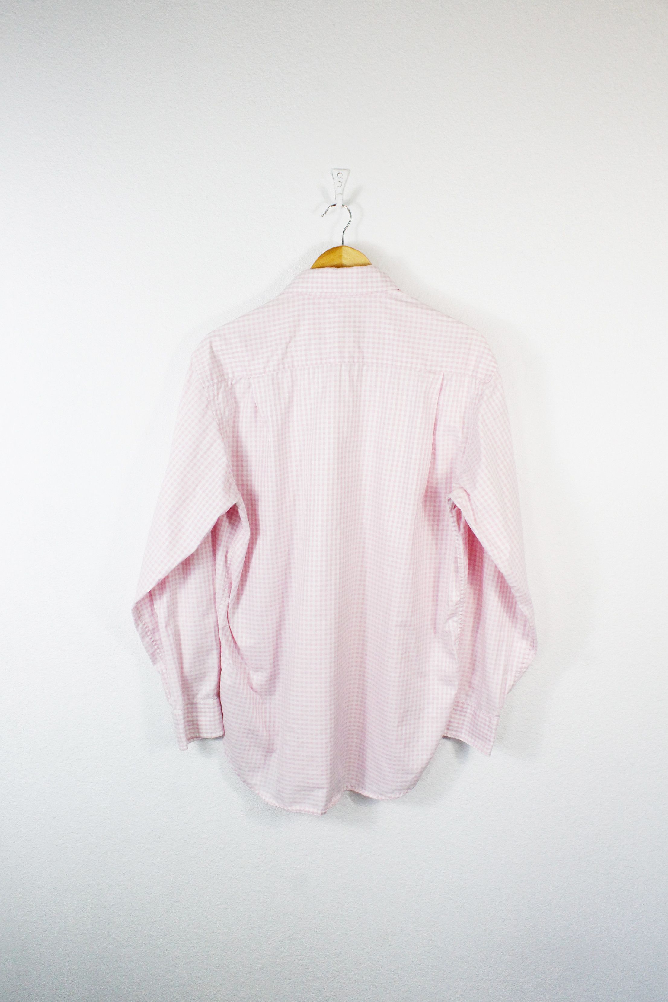Burberry Vintage Burberry Knight Logo Pink Check Oxford Shirt Size US XL / EU 56 / 4 - 6 Thumbnail