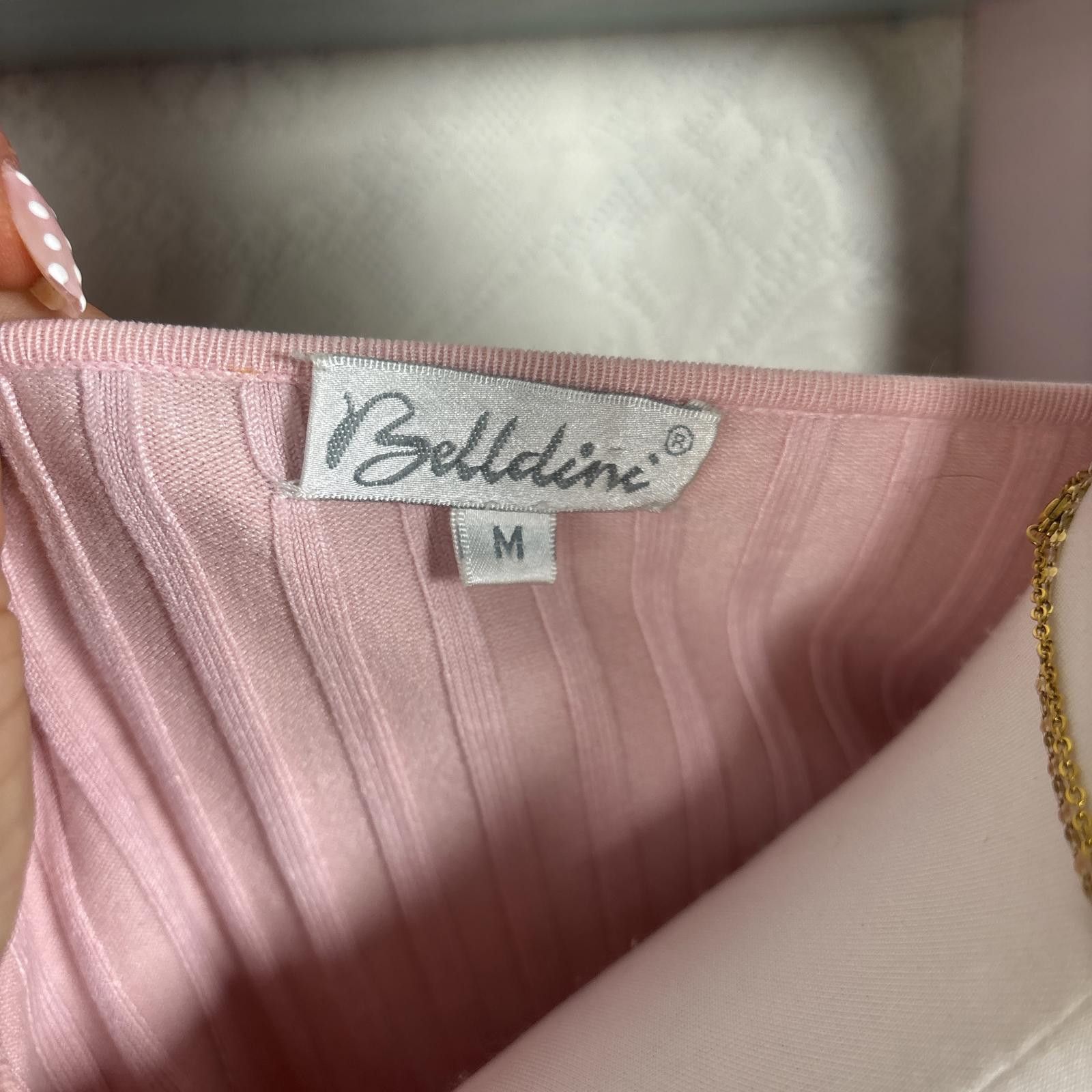 Baldinini vintage pink coquette zip up sweater Size M / US 6-8 / IT 42-44 - 5 Thumbnail