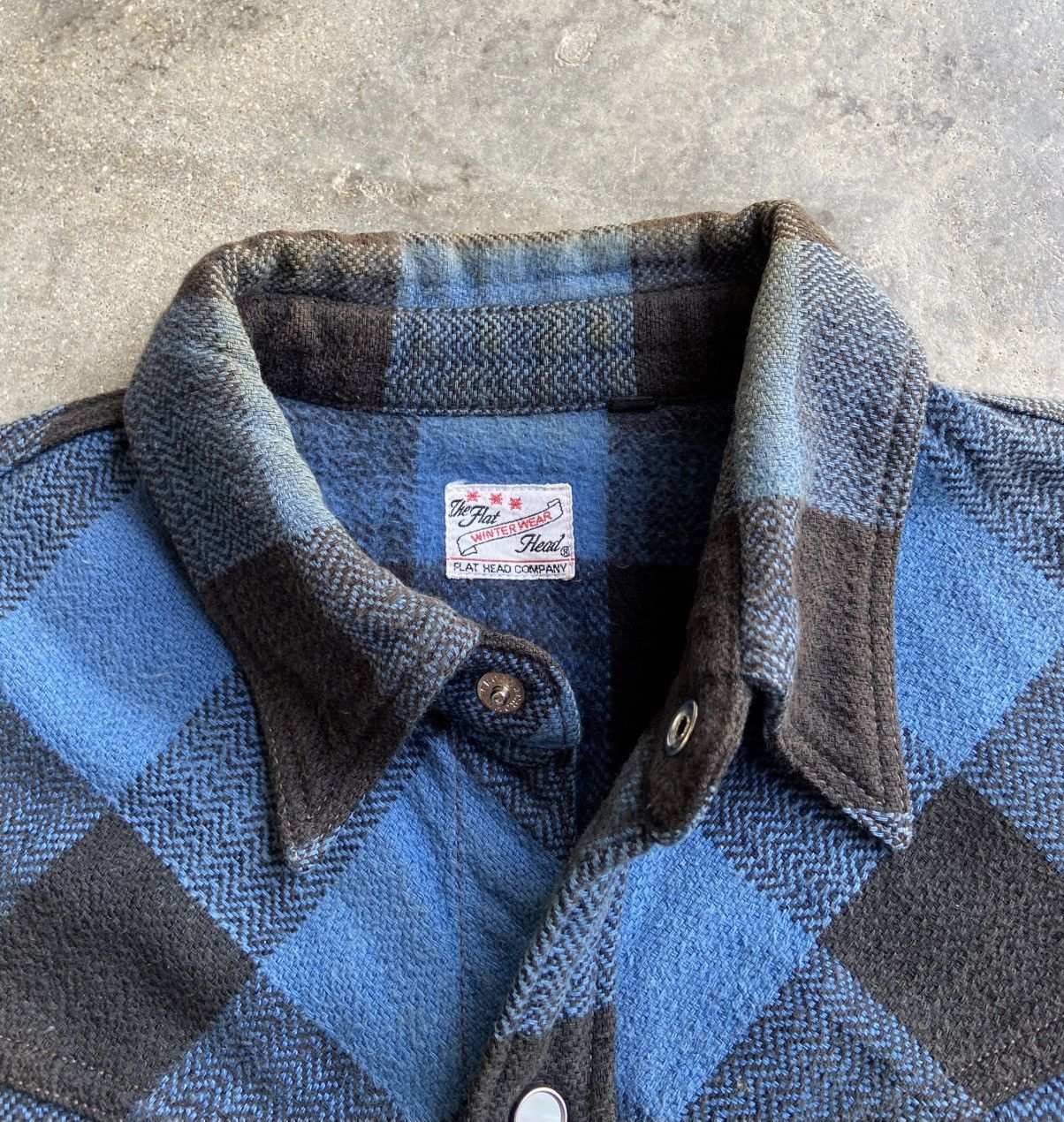 The Flat Head AMERICANA STYLE INDIGO FLANNEL Size US M / EU 48-50 / 2 - 7 Thumbnail