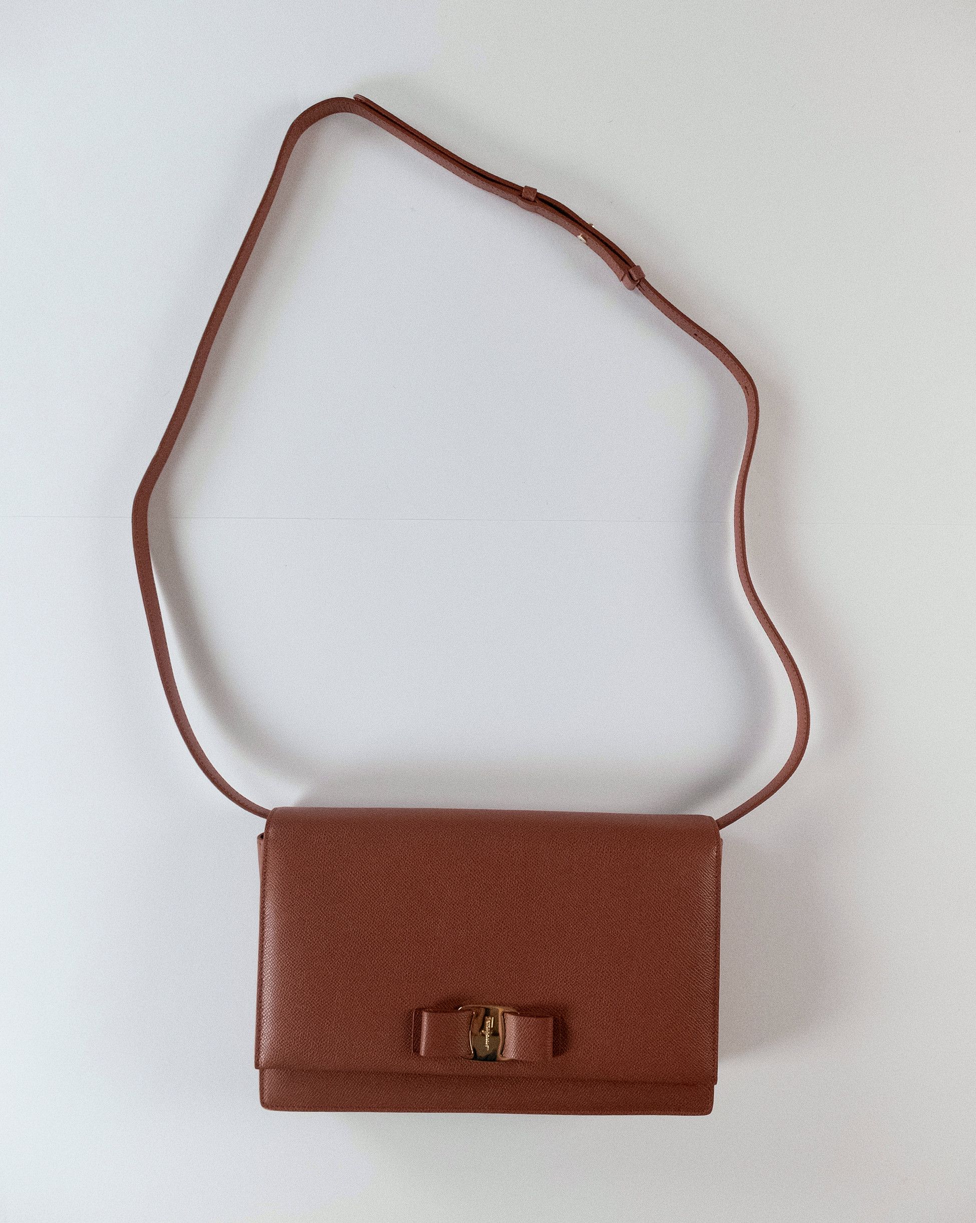 Salvatore Ferragamo SALVATORE FERRAGAMO Miss Vara Siena tan brown shoulder bag Size ONE SIZE - 7 Thumbnail
