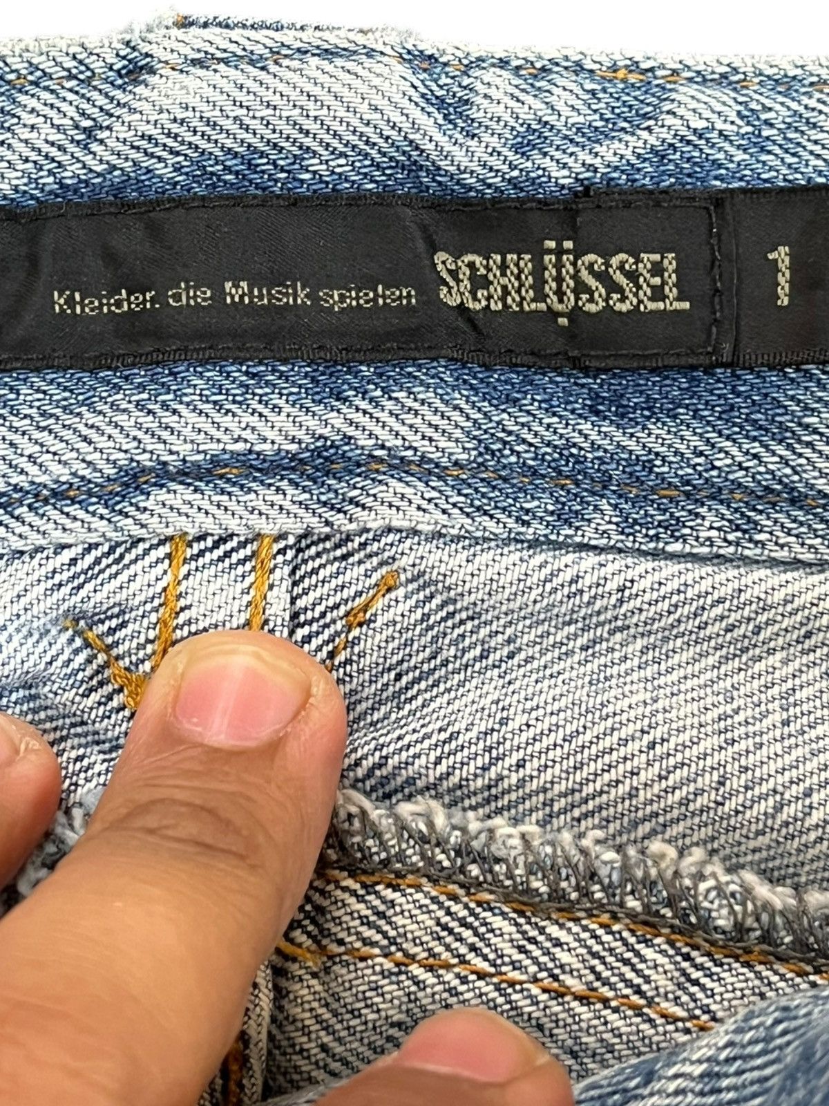 Hysteric Glamour Vintage Schlussel Snake Studded Distressed Denim Size US 30 / EU 46 - 6 Thumbnail