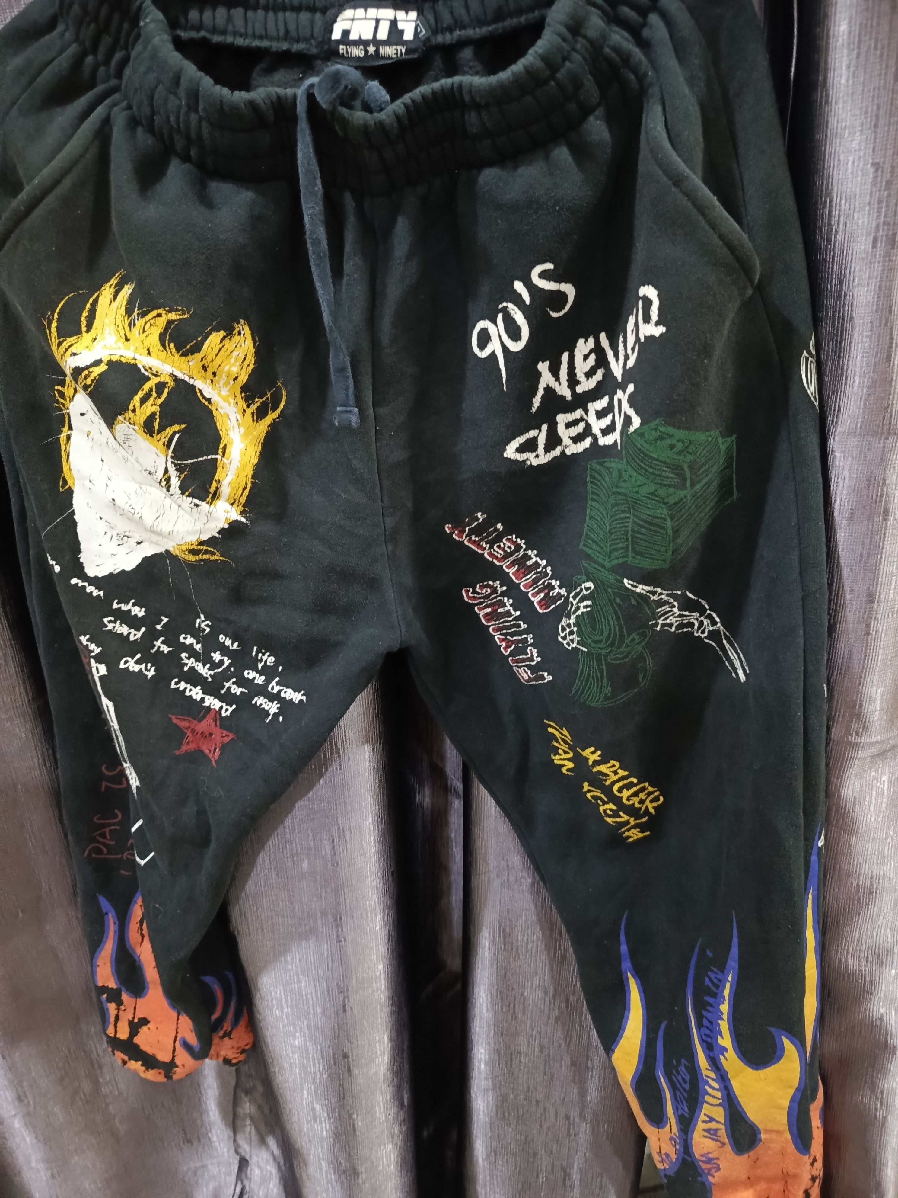 Japanese Brand Flying Ninety (FNTY). These are black heavyweight sweatpants Size US 33 - 9 Thumbnail